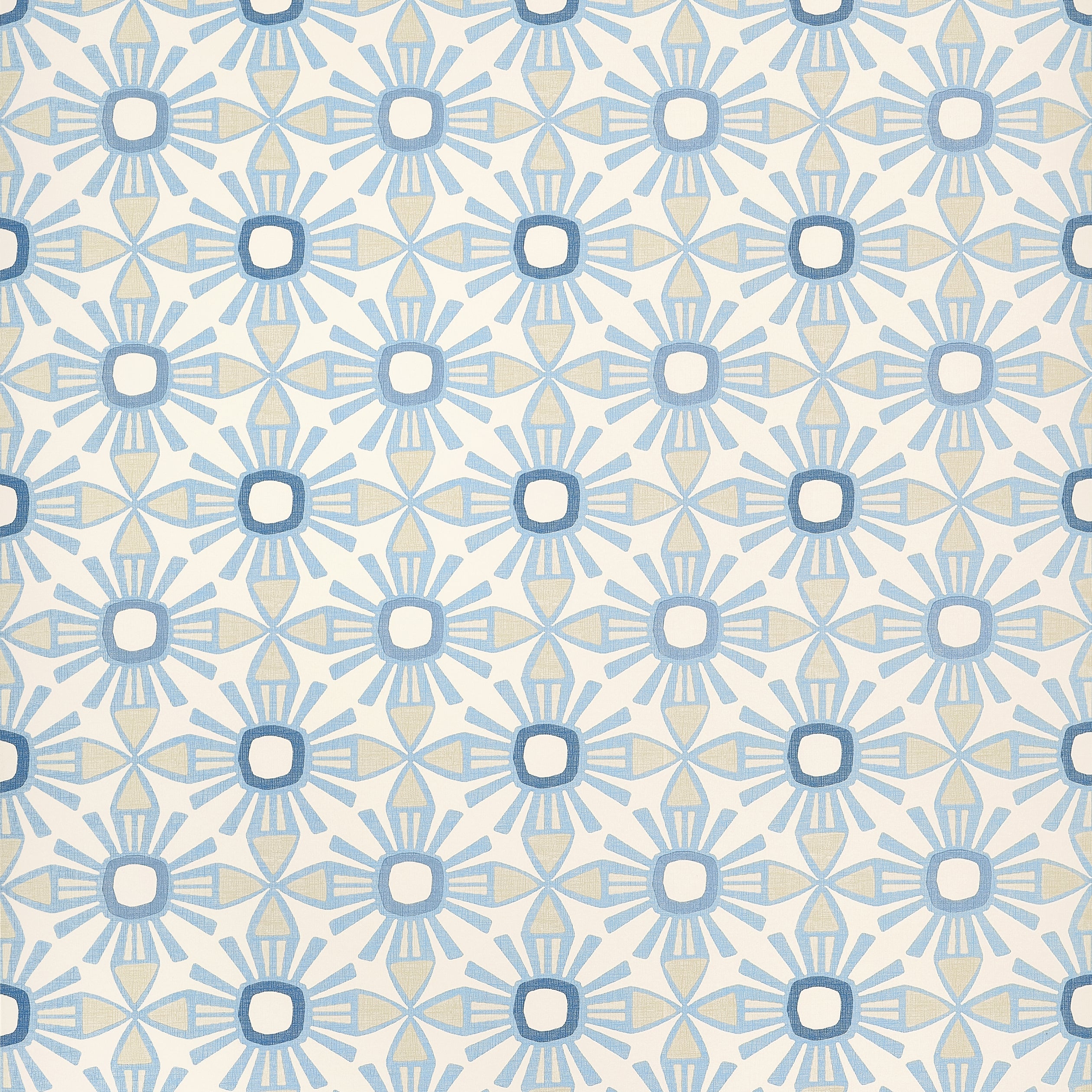 Kona wallpaper in blue and beige color - pattern number T15830 - by Thibaut in the Islander collection