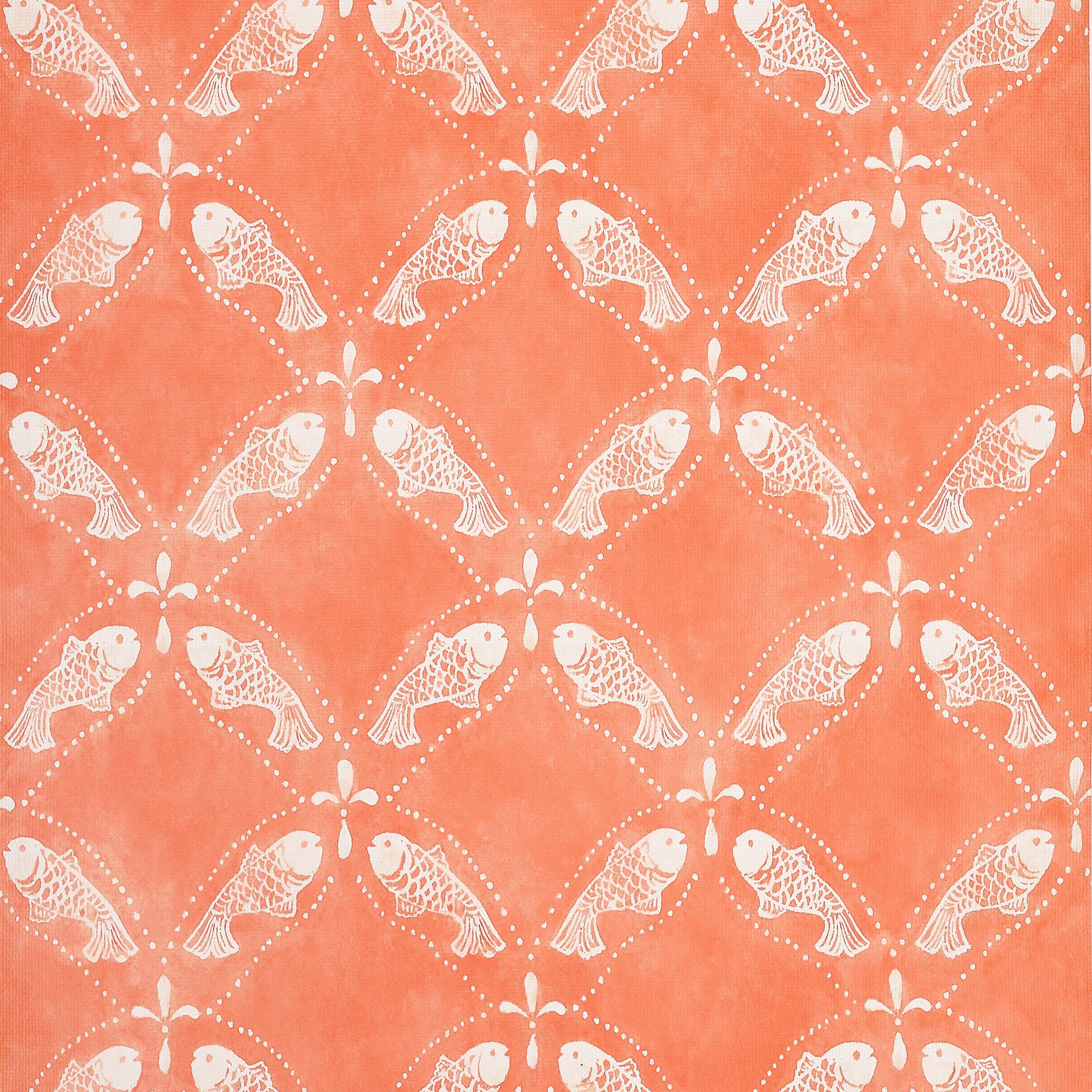 Santorini wallpaper in coral color - pattern number T15836 - by Thibaut in the Islander collection