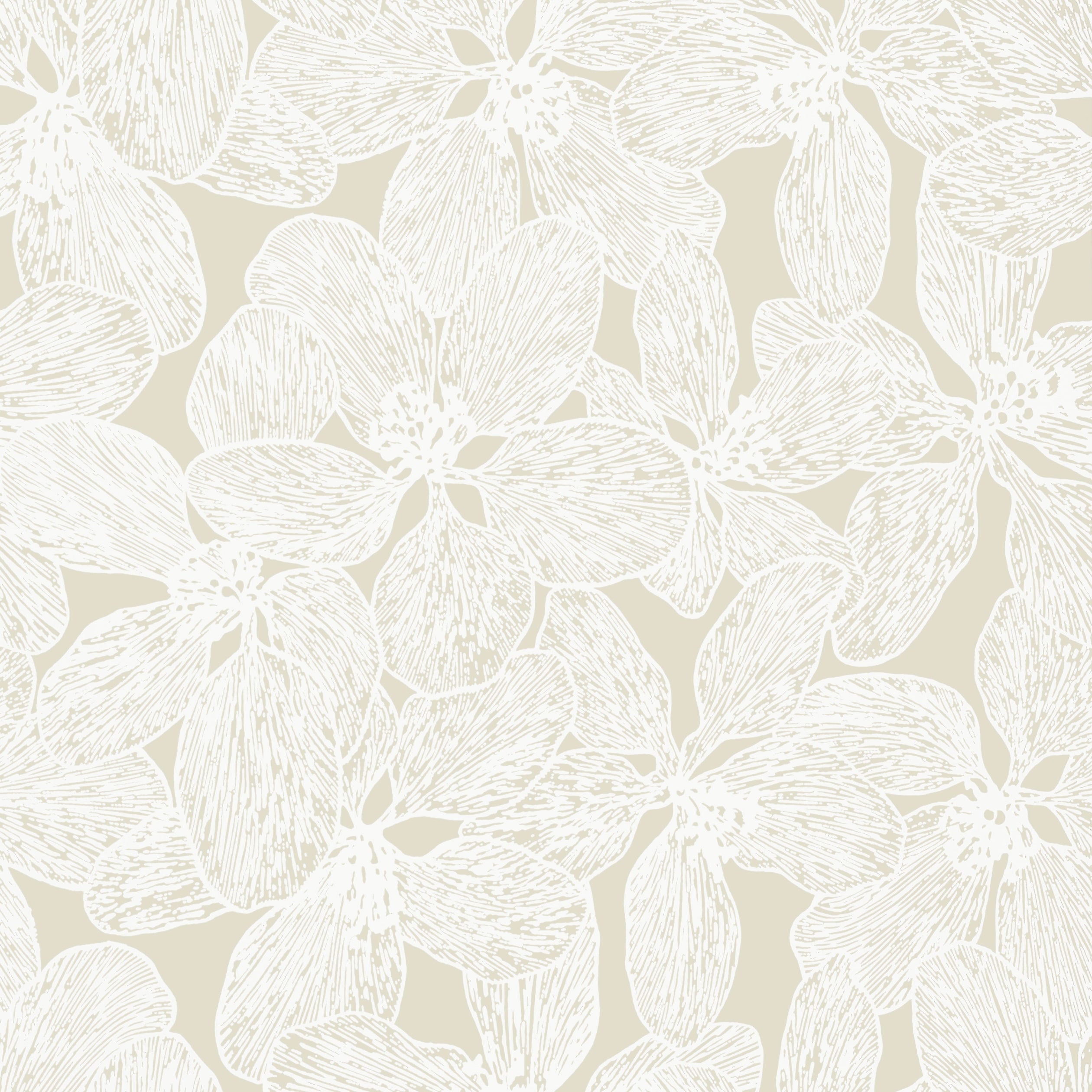 Island Orchid wallpaper in beige color - pattern number T15851 - by Thibaut in the Islander collection