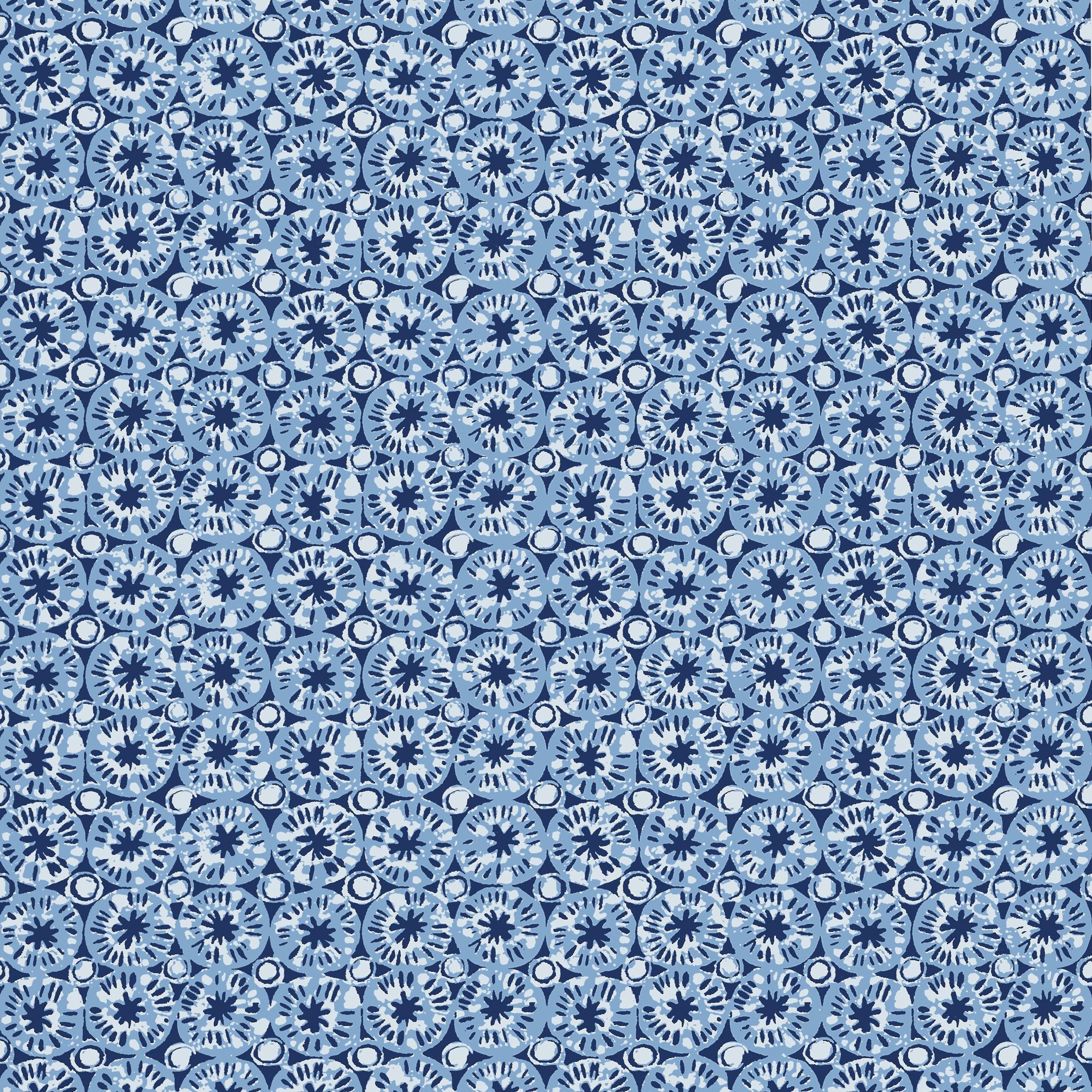 Sand Dollar fabric in blue color - pattern number T15855 - by Thibaut in the Islander collection