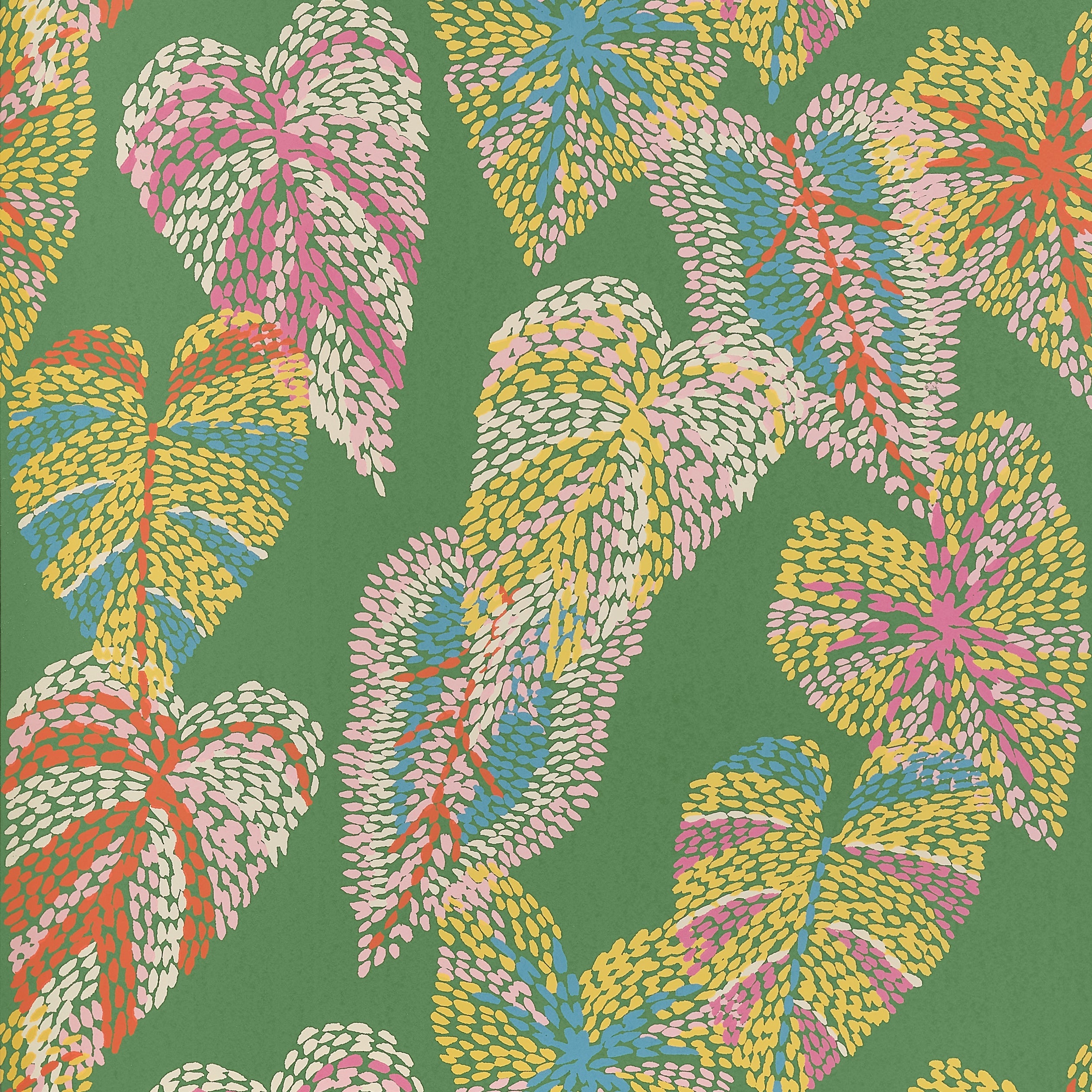 Delila wallpaper in green color - pattern number T15866 - by Thibaut in the Islander collection