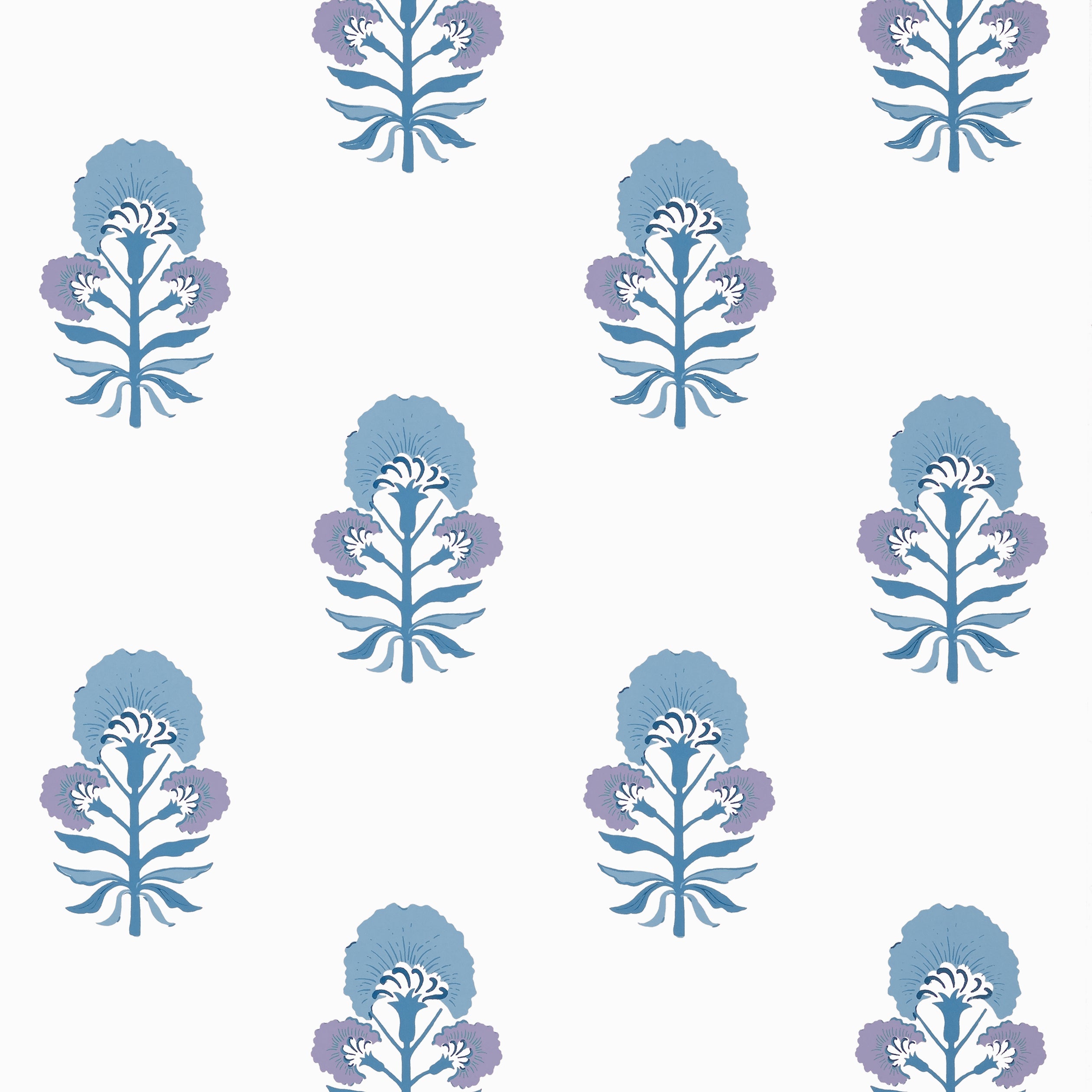 Tybee Bud fabric in lavender and blue color - pattern number T16216 - by Thibaut in the Kismet by Thibaut collection