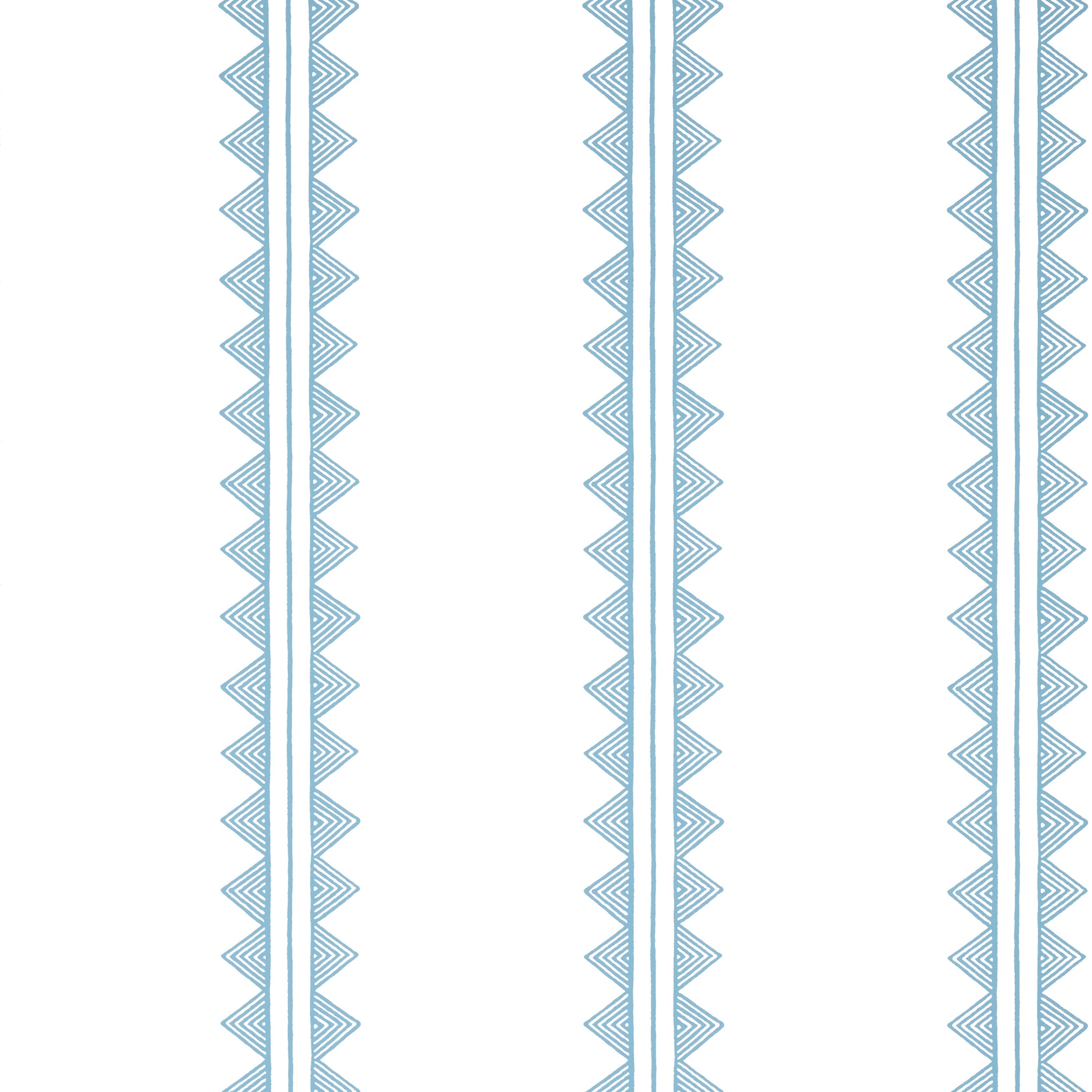 Agave Stripe fabric in french blue color - pattern number T16228 - by Thibaut in the Kismet by Thibaut collection