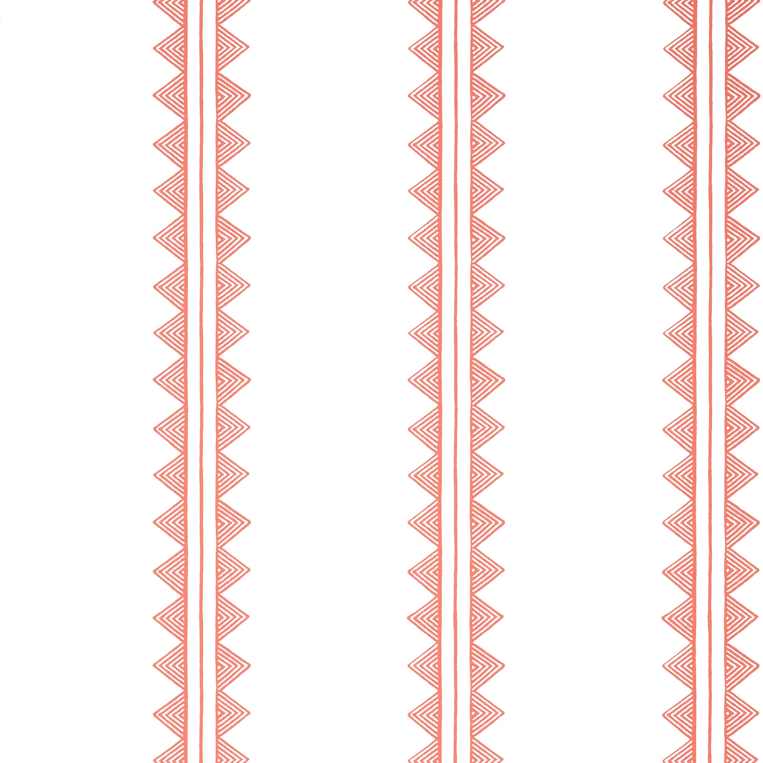Agave Stripe fabric in coral color - pattern number T16231 - by Thibaut in the Kismet by Thibaut collection