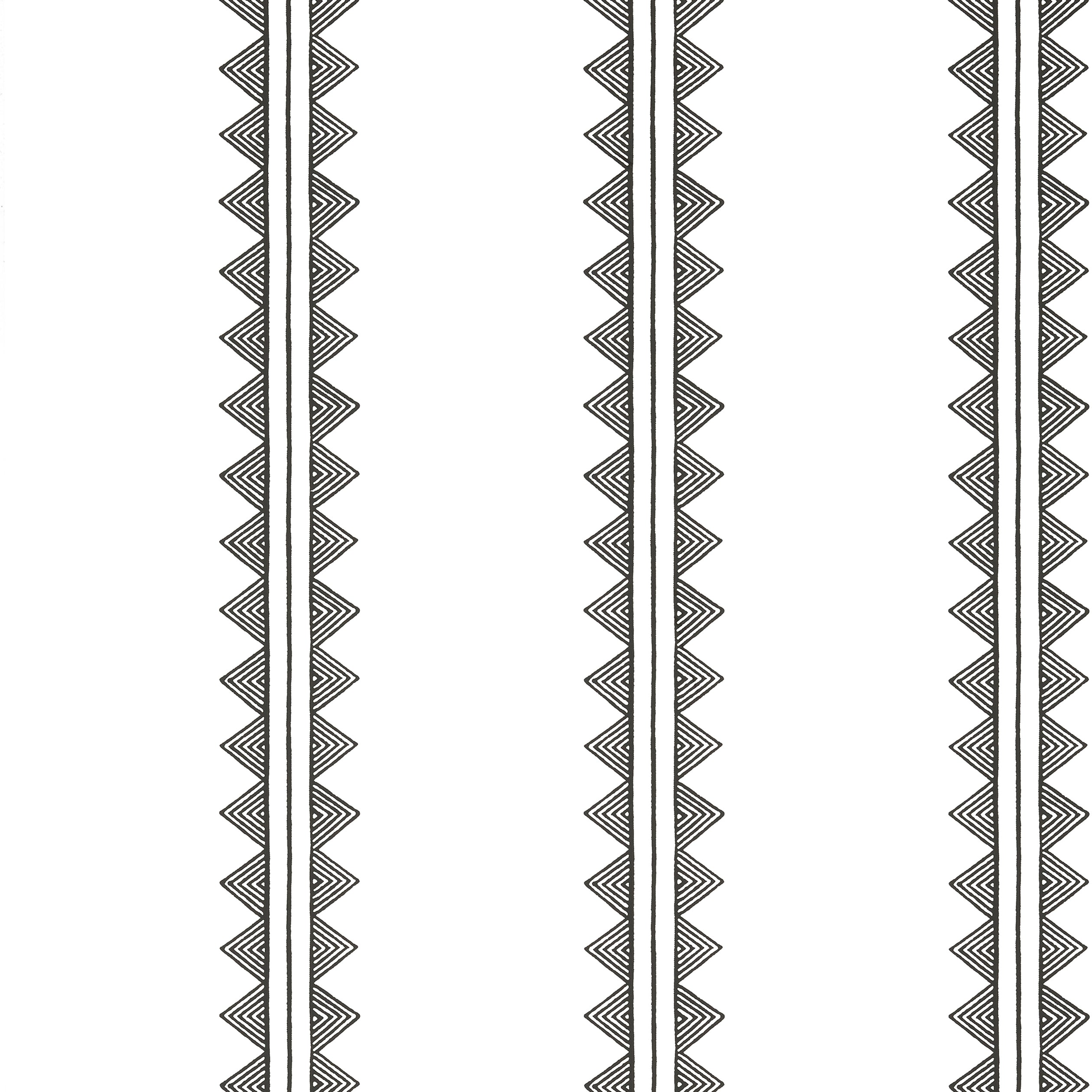 Agave Stripe fabric in black color - pattern number T16232 - by Thibaut in the Kismet by Thibaut collection