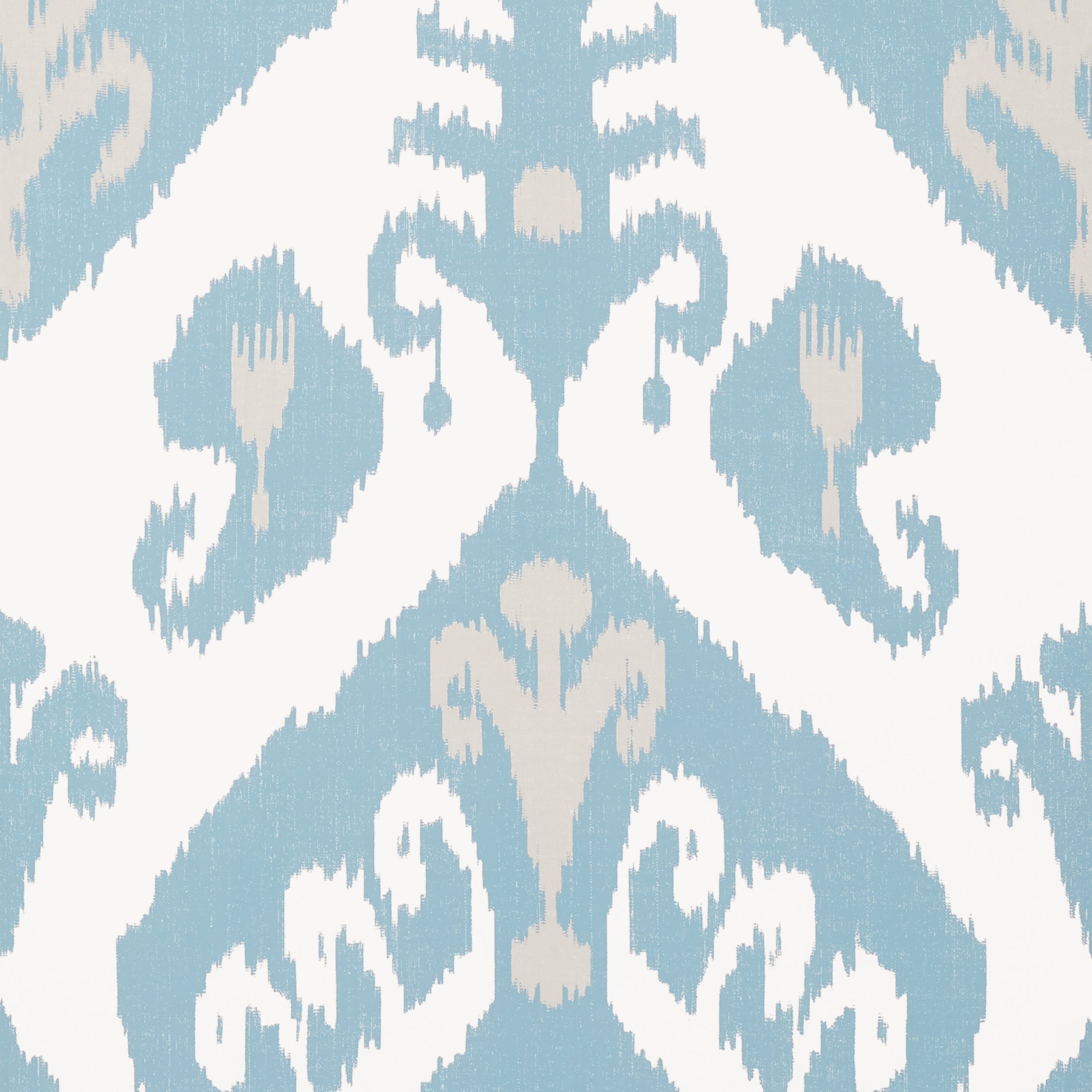 Indies Ikat wallpaper in french blue color - pattern number T16248 - by Thibaut in the Kismet by Thibaut collection