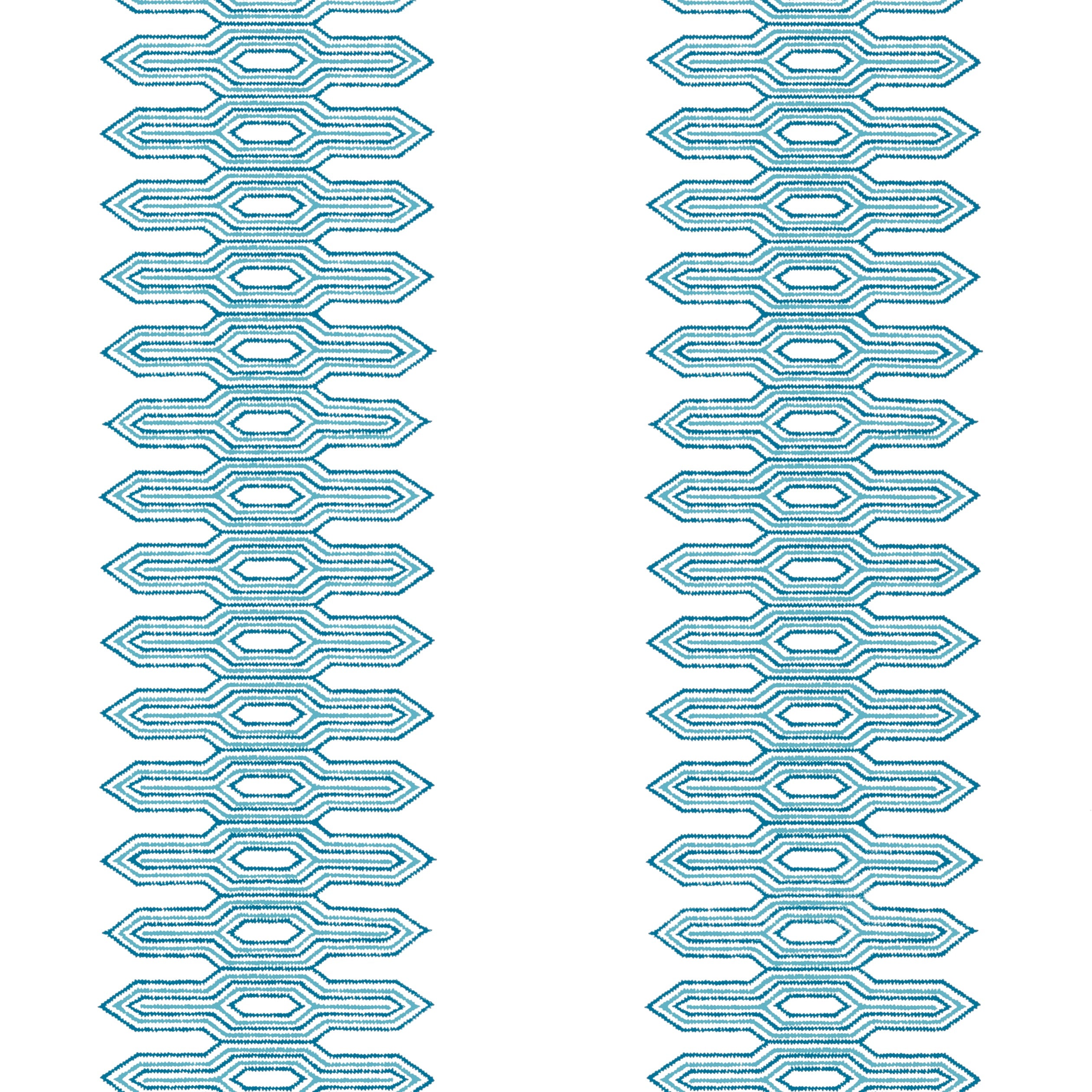 Nola Stripe fabric in aqua color - pattern number T20811 - by Thibaut in the Eden collection