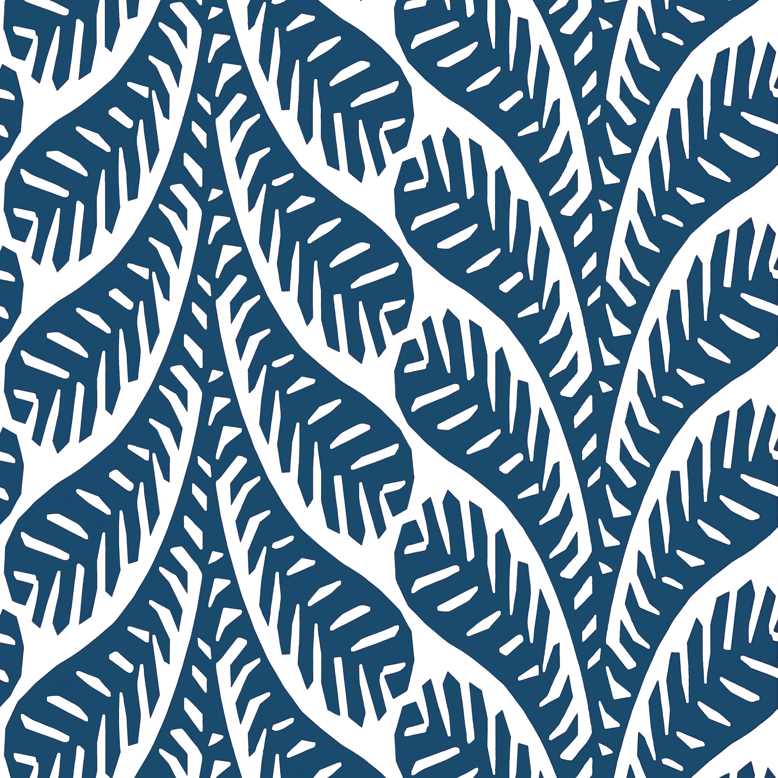 Ginger fabric in navy color - pattern number T20827 - by Thibaut in the Eden collection