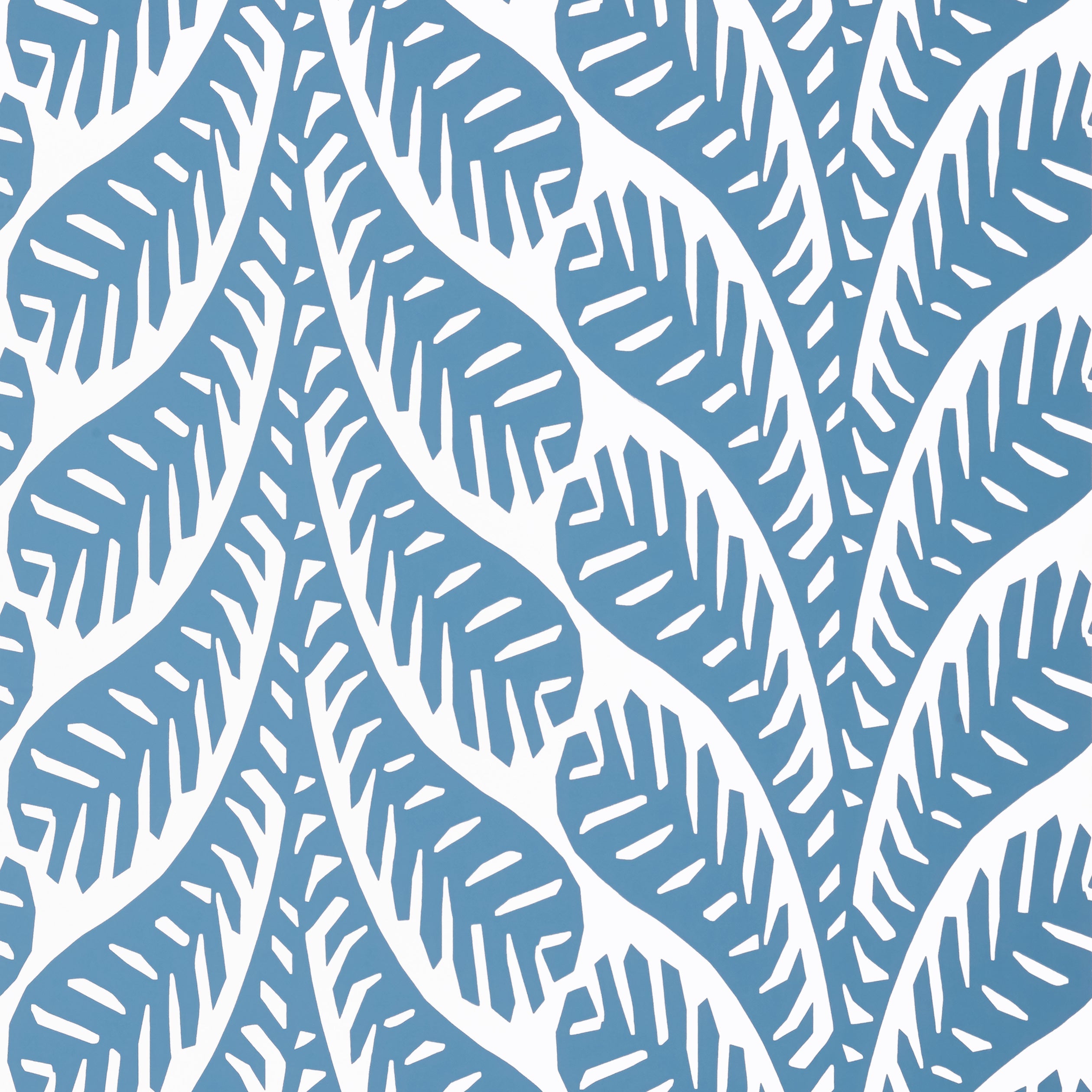 Ginger fabric in blue color - pattern number T20848 - by Thibaut in the Eden collection