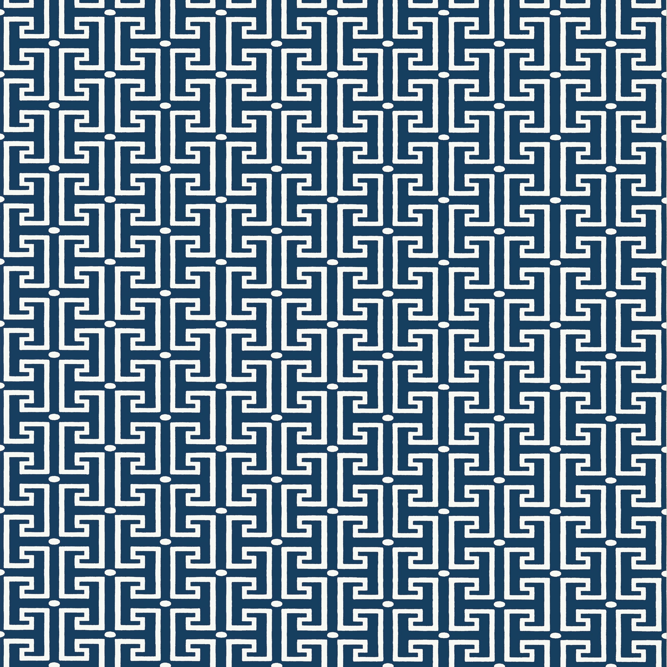 T Square fabric in navy and white color - pattern number T20866 - by Thibaut in the Eden collection