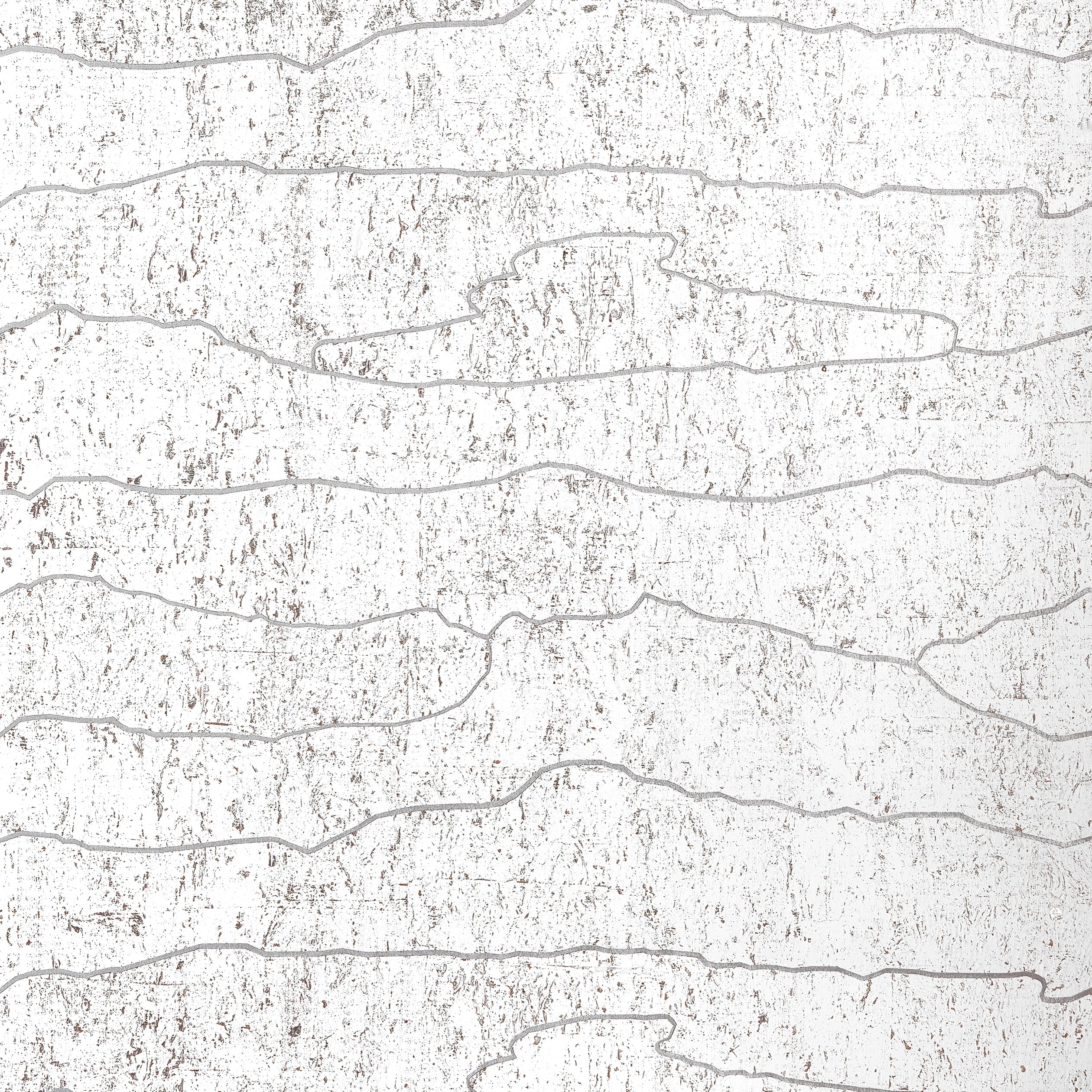 Cloud Mosaic wallpaper in white silver color - pattern number T24405 - by Thibaut in the Yutori collection