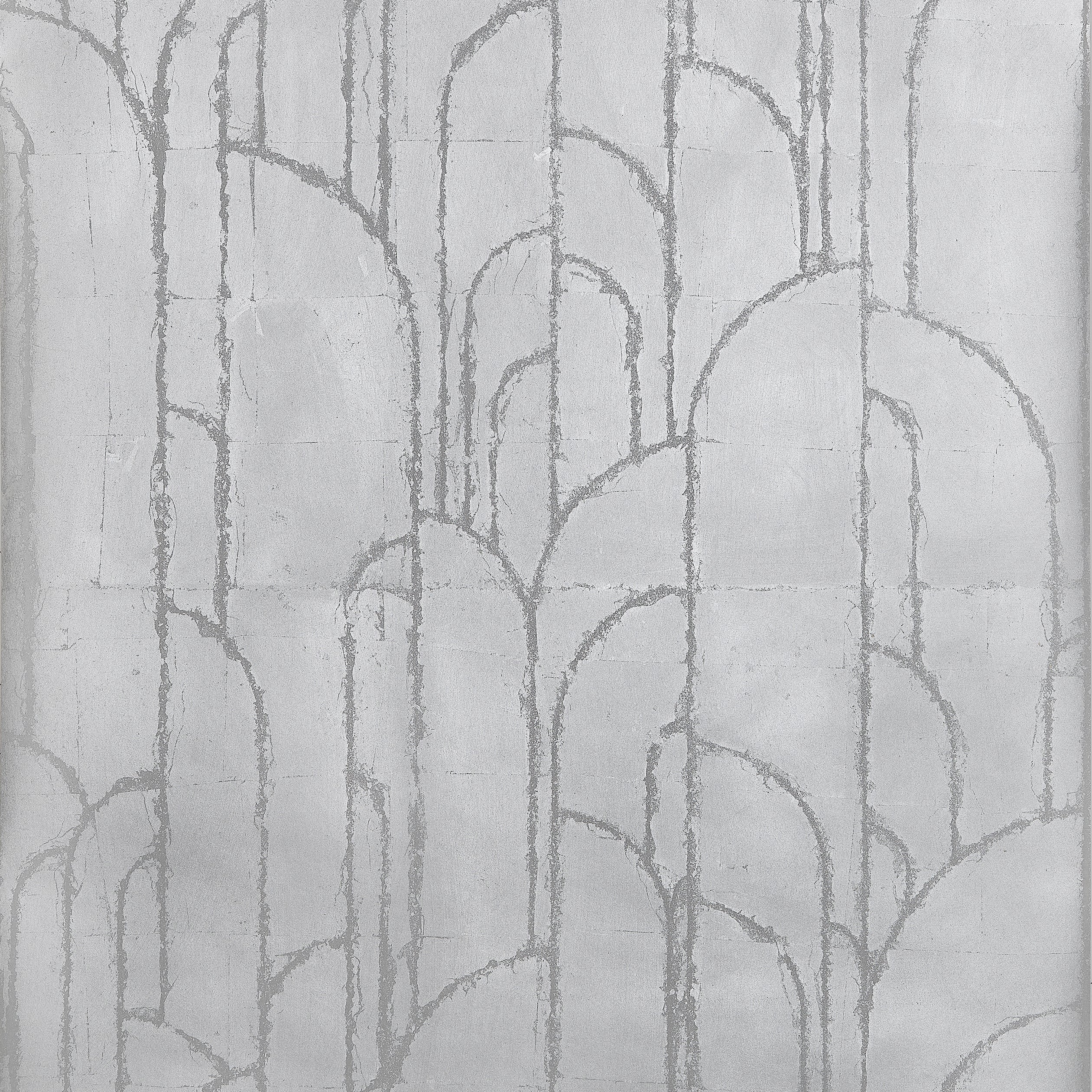 Deco Moon wallpaper in silver color - pattern number T24417 - by Thibaut in the Yutori collection