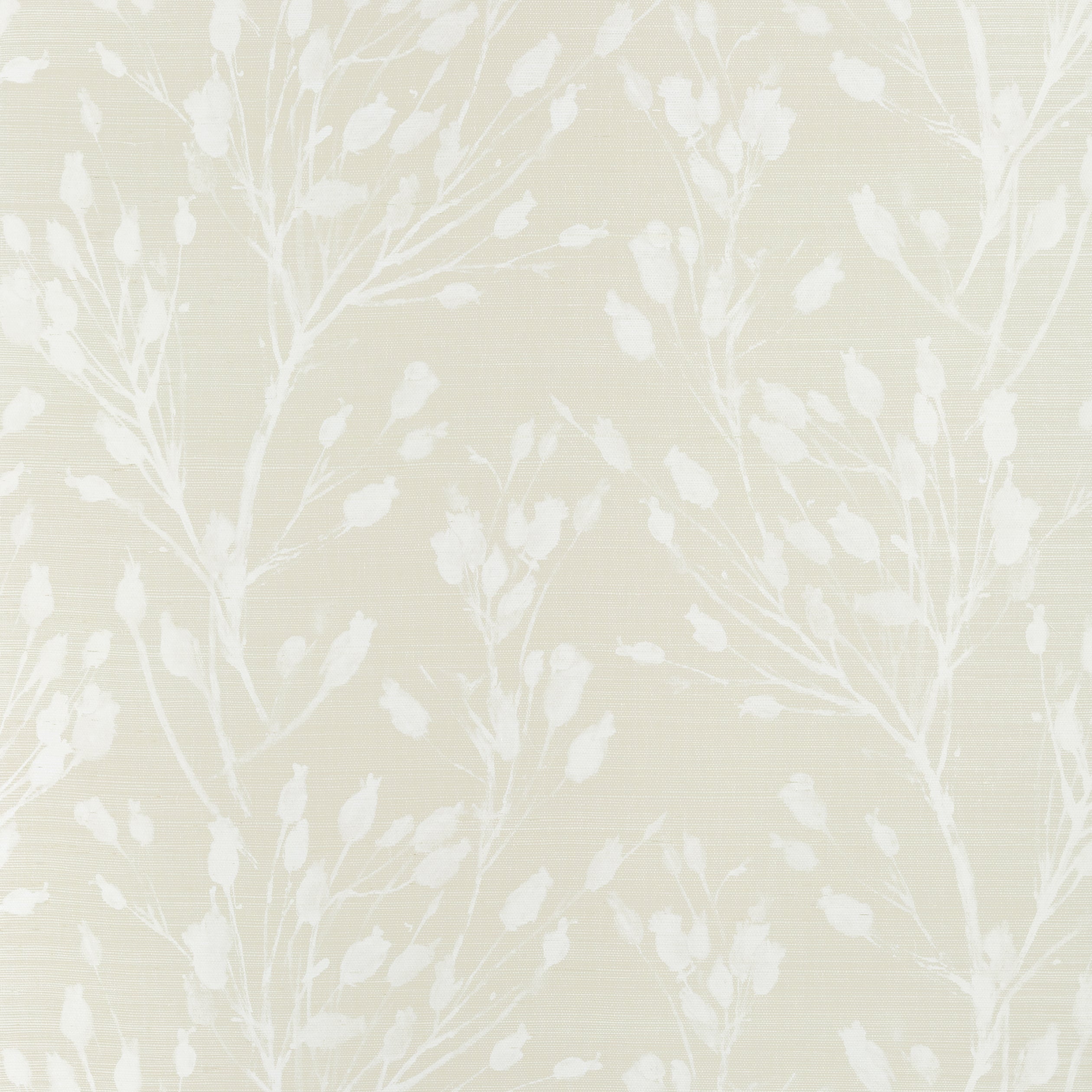 Wild Flower fabric in beige color - pattern number T27023 - by Thibaut in the Natural Resource Volume 3 collection
