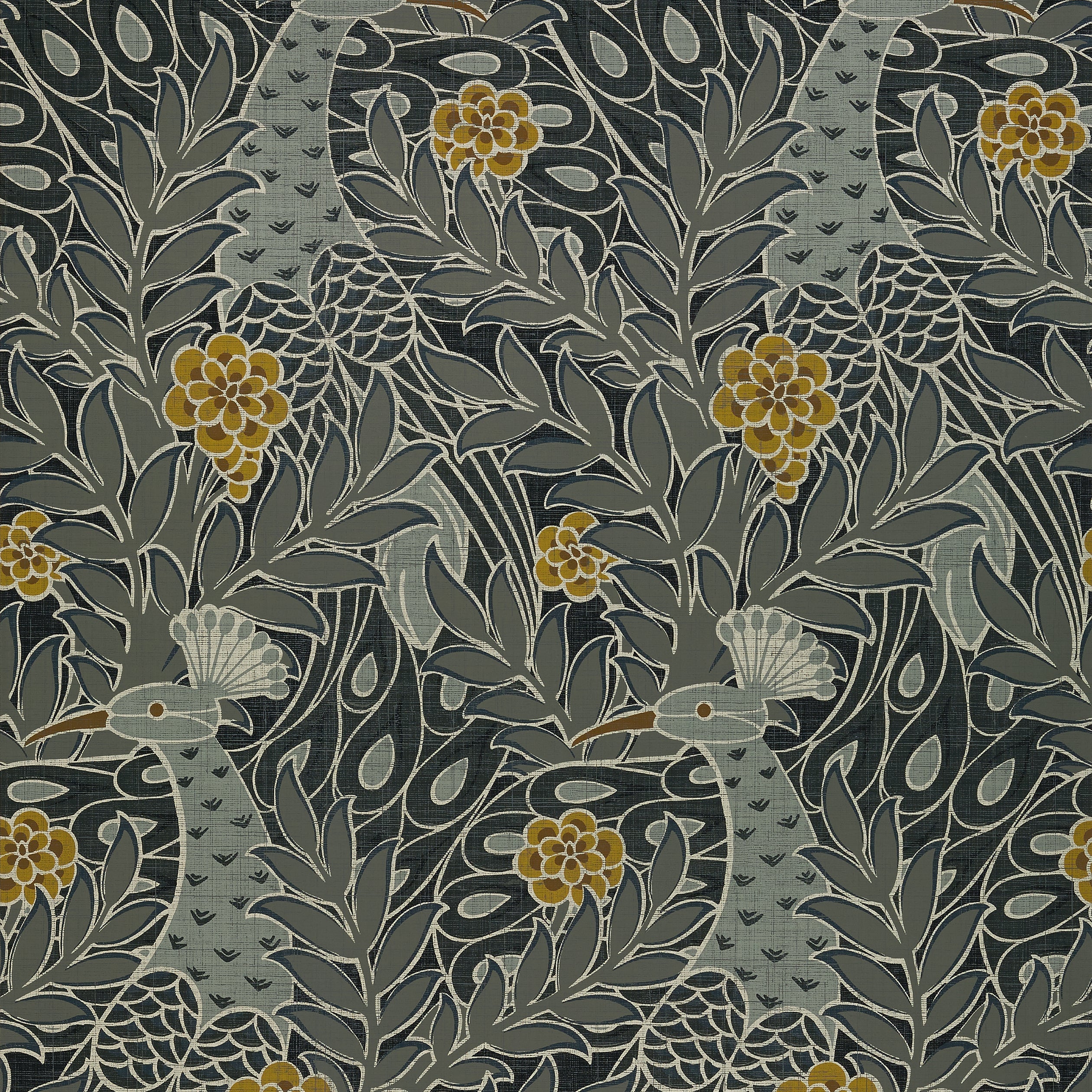Desmond wallpaper in black and charcoal color - pattern number T2919 - by Thibaut in the Paramount collection