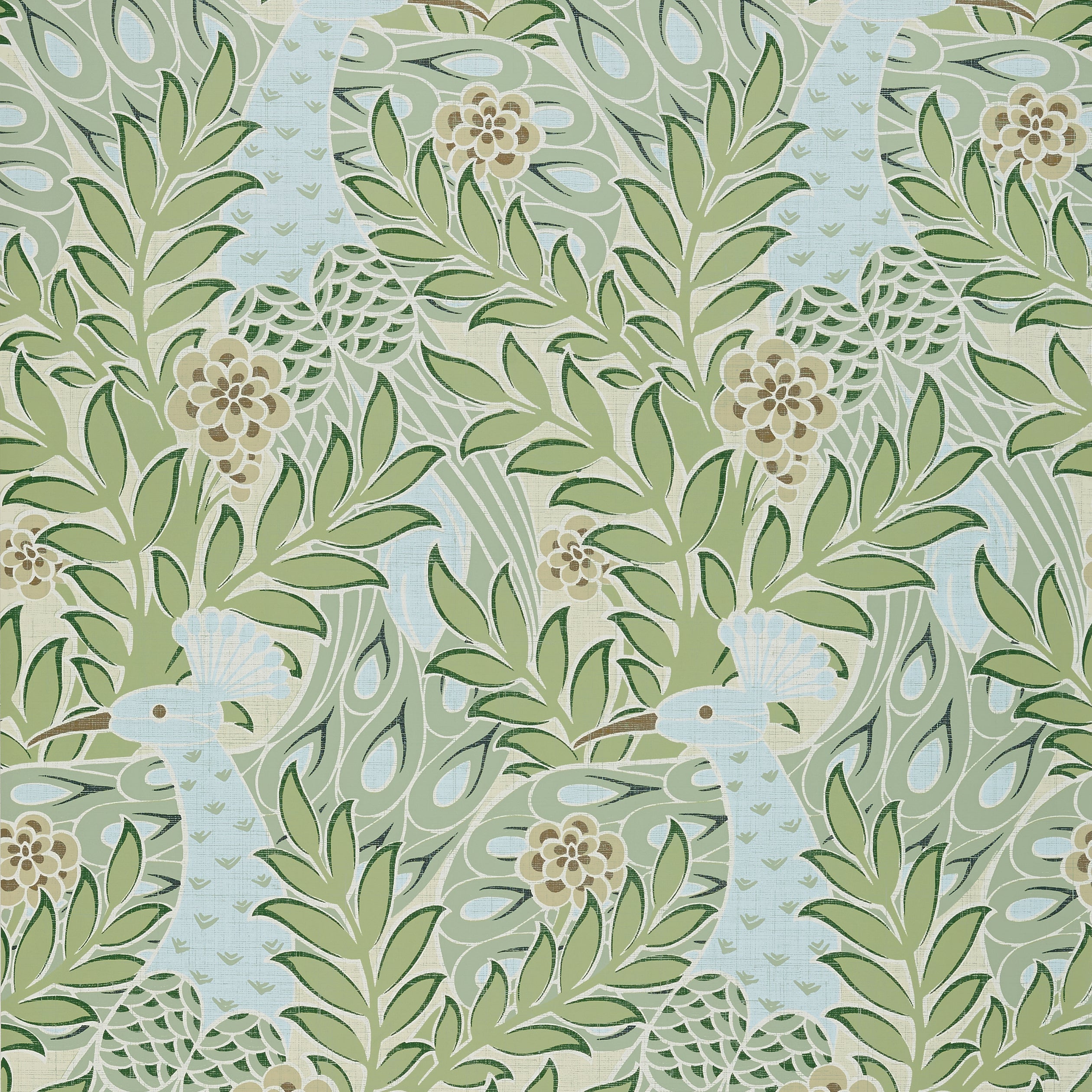 Desmond wallpaper in aqua and green color - pattern number T2922 - by Thibaut in the Paramount collection