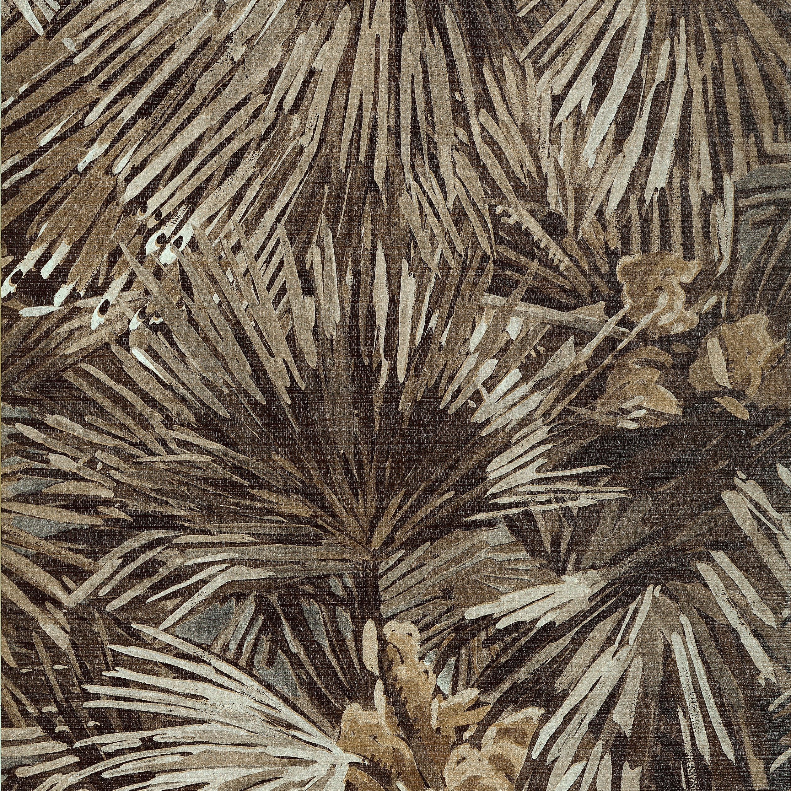 Palmier wallpaper in brown color - pattern number T34008 - by Thibaut in the Texture Resource Volume 9 collection