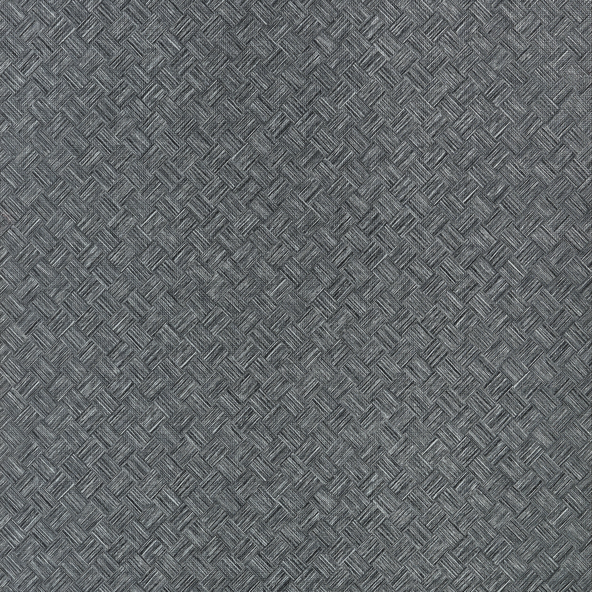 Saddle Weave wallpaper in black and silver color - pattern number T34065 - by Thibaut in the Texture Resource Volume 9 collection