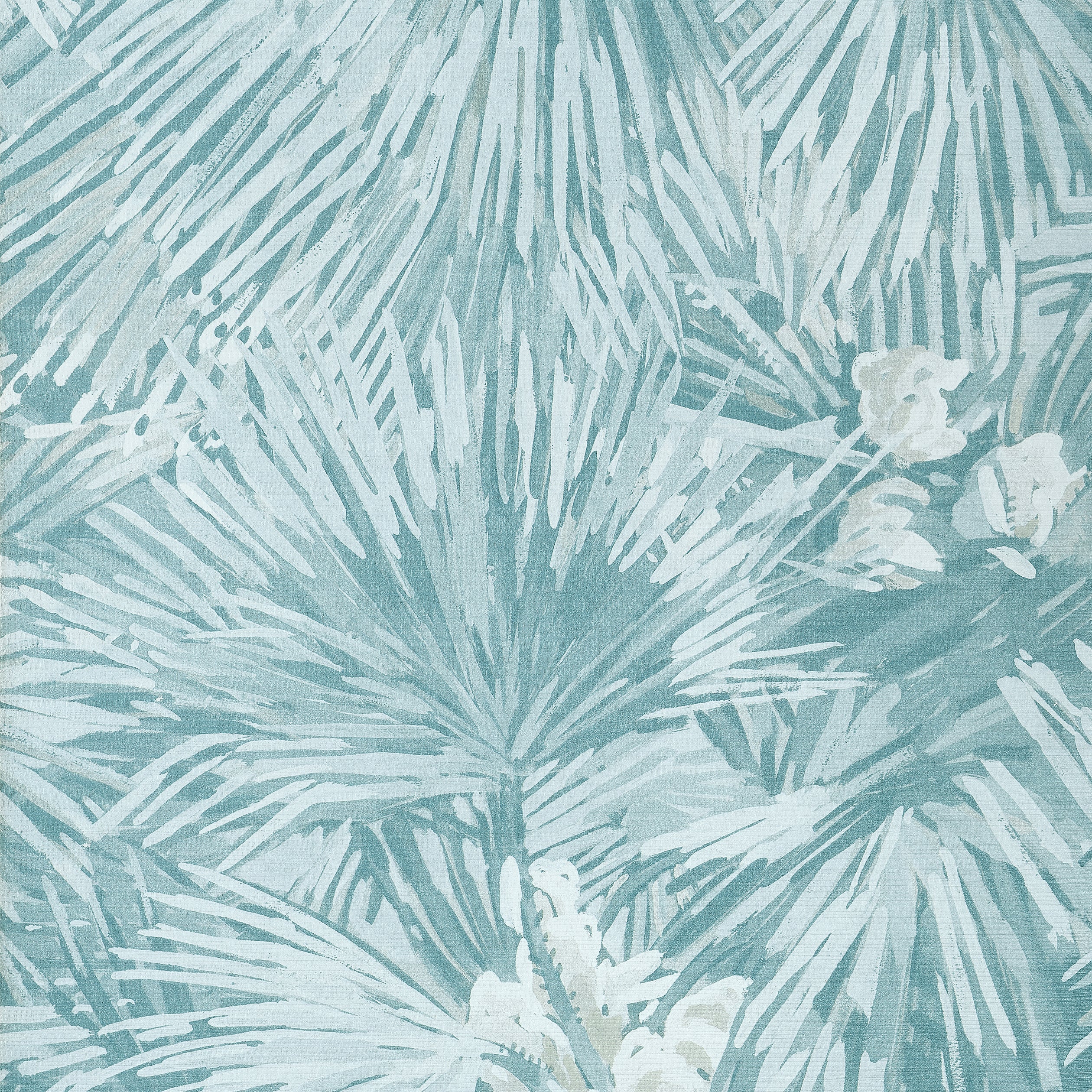 Palmier wallpaper in spa blue color - pattern number T34099 - by Thibaut in the Texture Resource Volume 9 collection