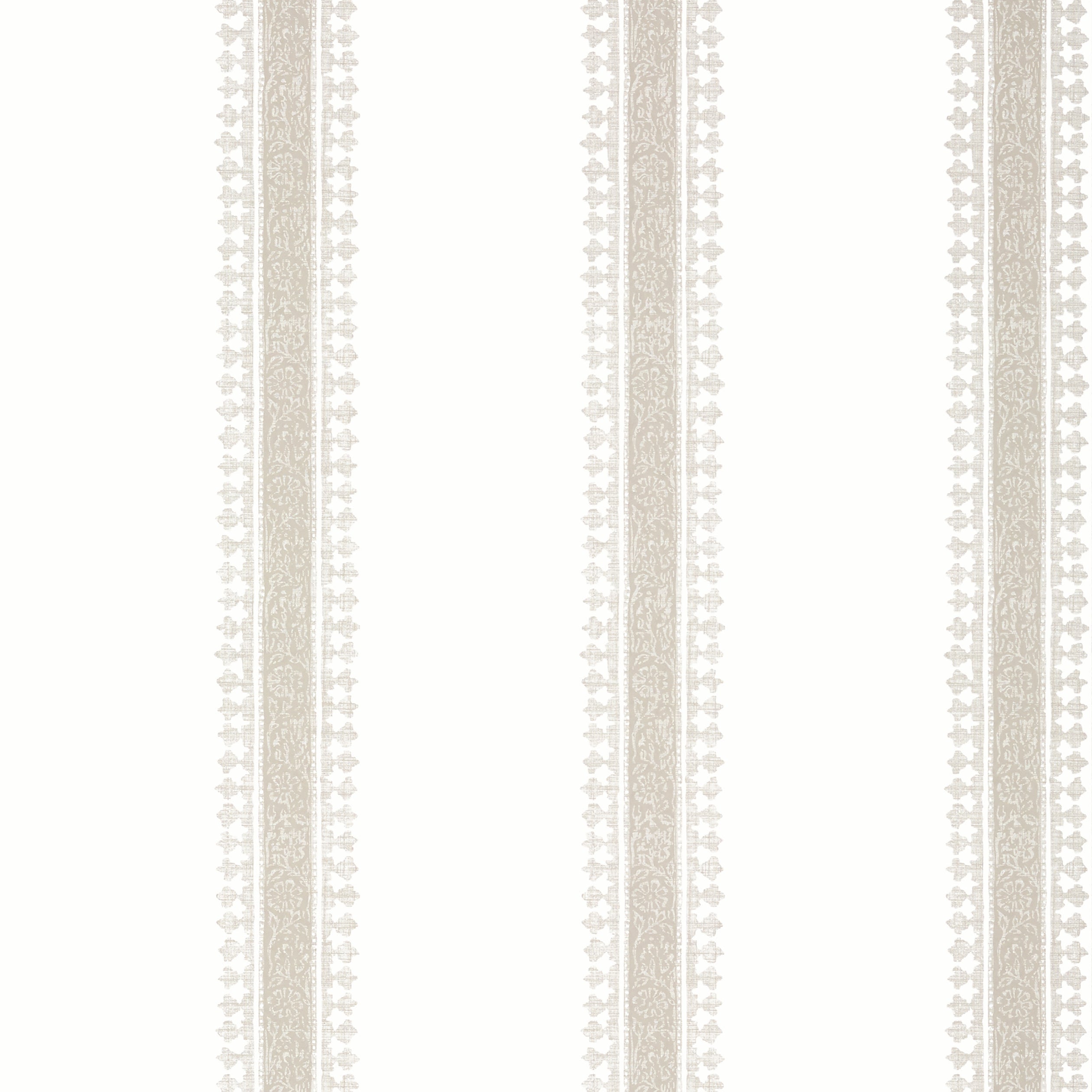 Cambridge Stripe wallpaper in beige color - pattern number T36464 - by Thibaut in the Indienne collection