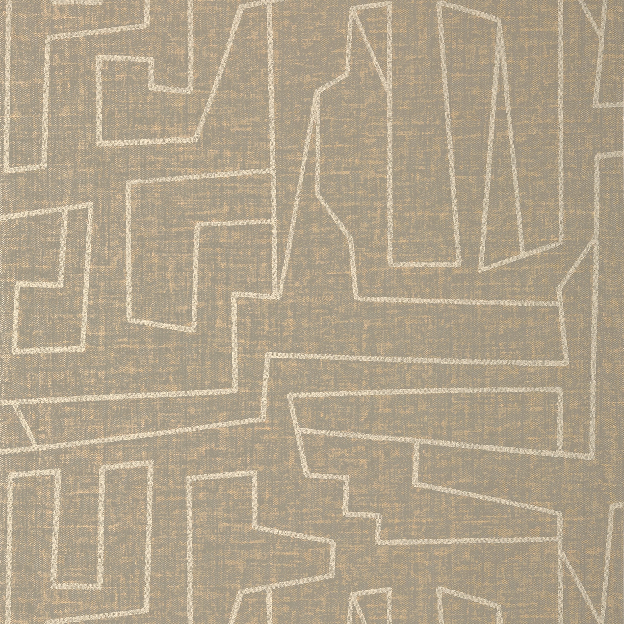 Matrix wallpaper in metallic gold and grey color - pattern number T41034 - by Thibaut in the Modern Resource Volume 4 collection