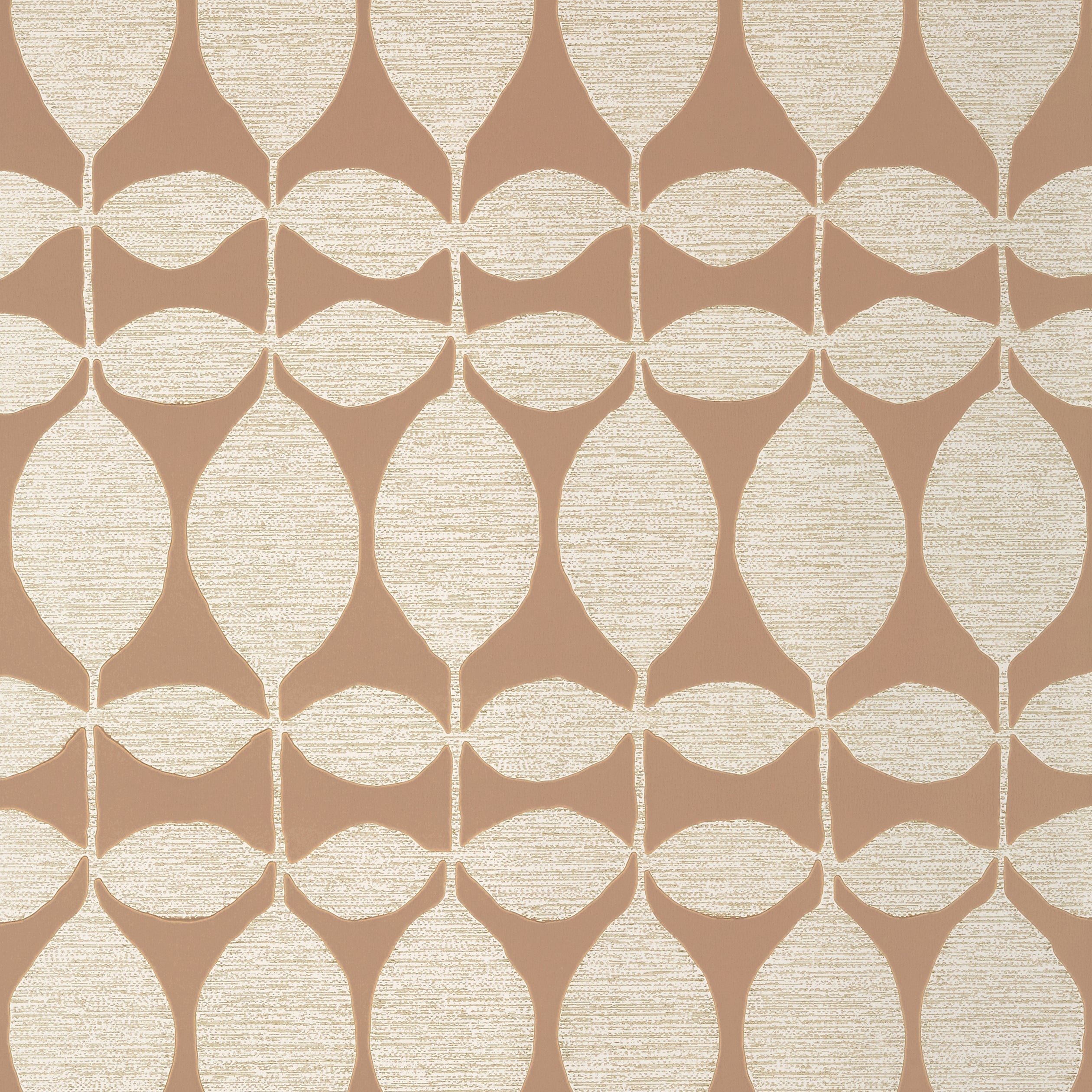 Lola fabric in metallic pewter on rust color - pattern number T41046 - by Thibaut in the Modern Resource Volume 4 collection