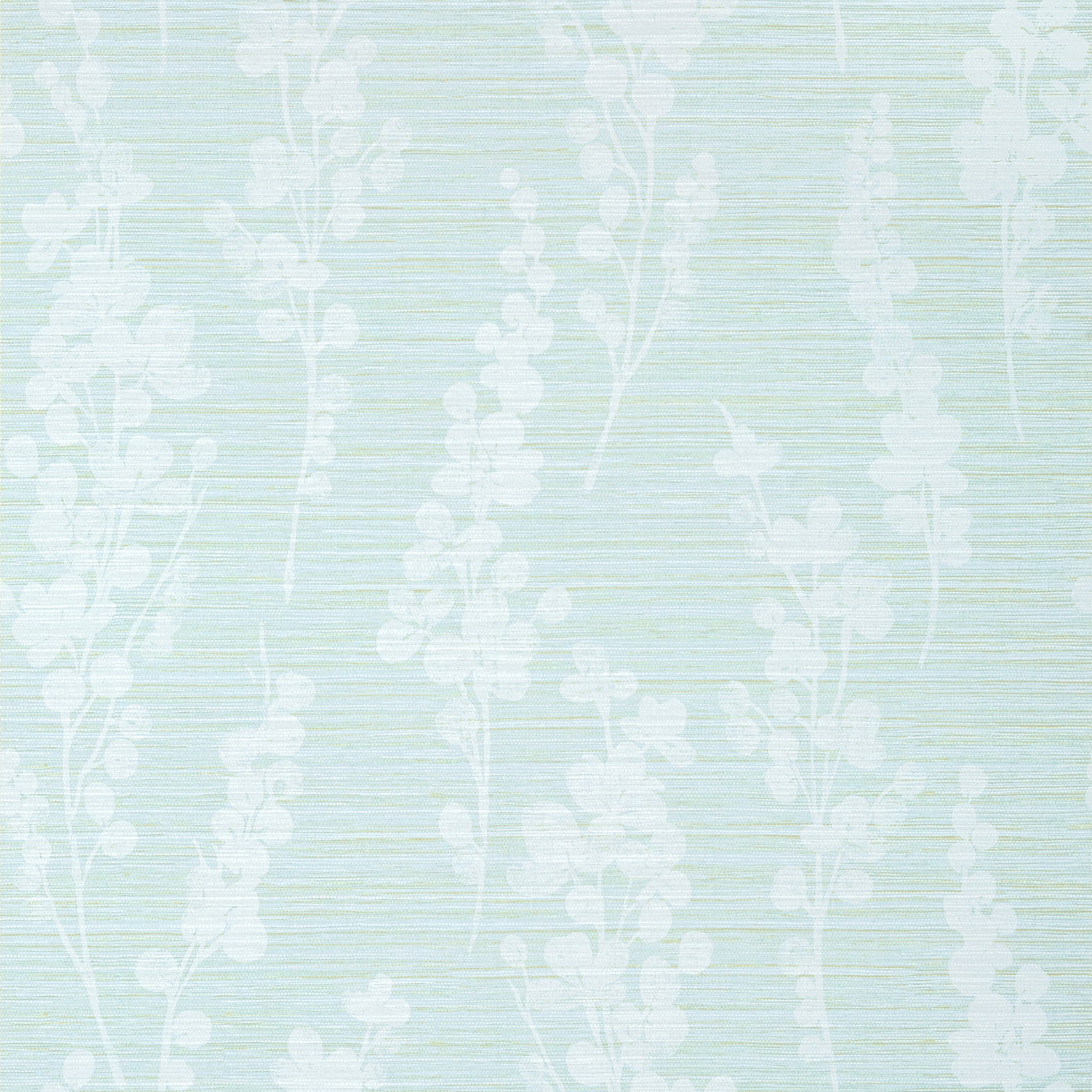 Spring Blooms wallpaper in soft green and blue color - pattern number T41051 - by Thibaut in the Modern Resource Volume 4 collection