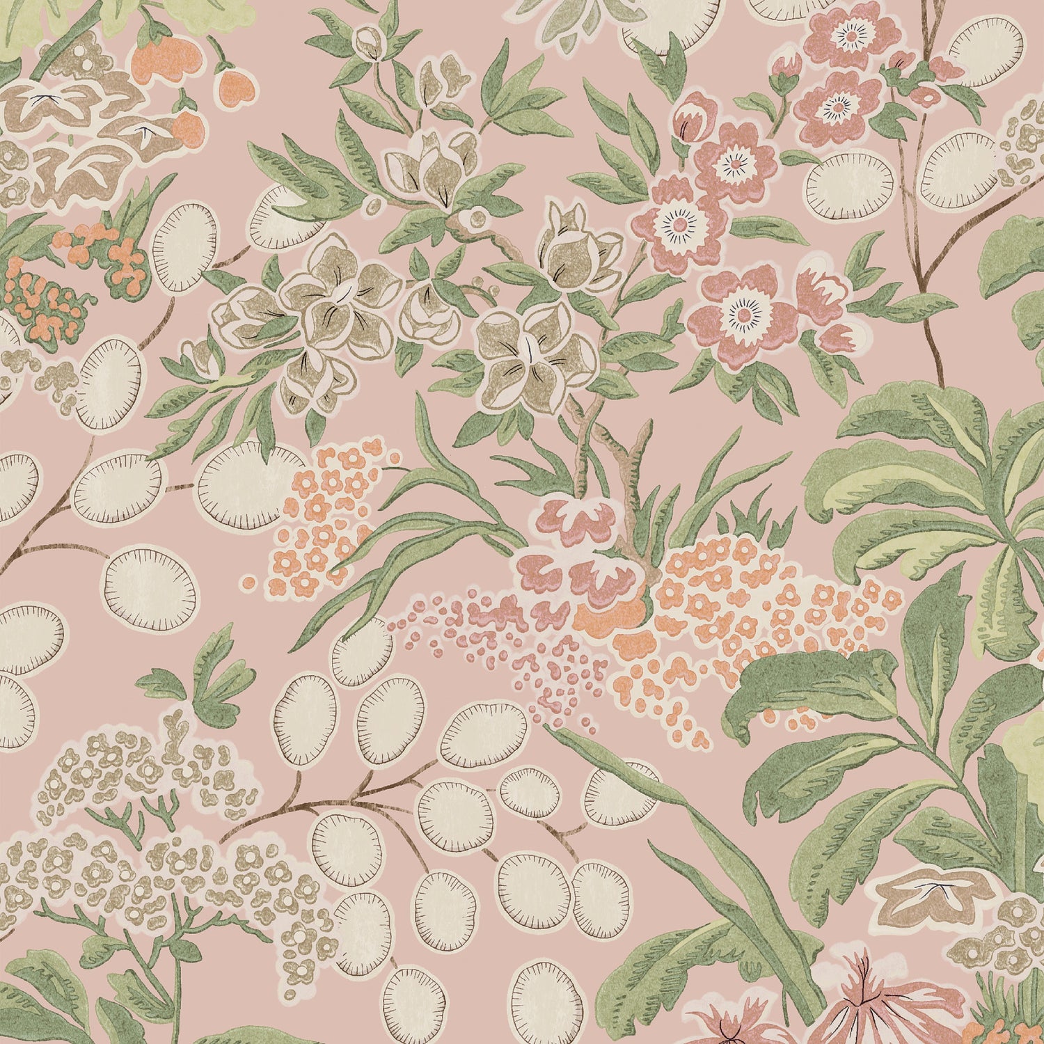 Meadow fabric in blush color - pattern number T42036 - by Thibaut in the Sojourn collection
