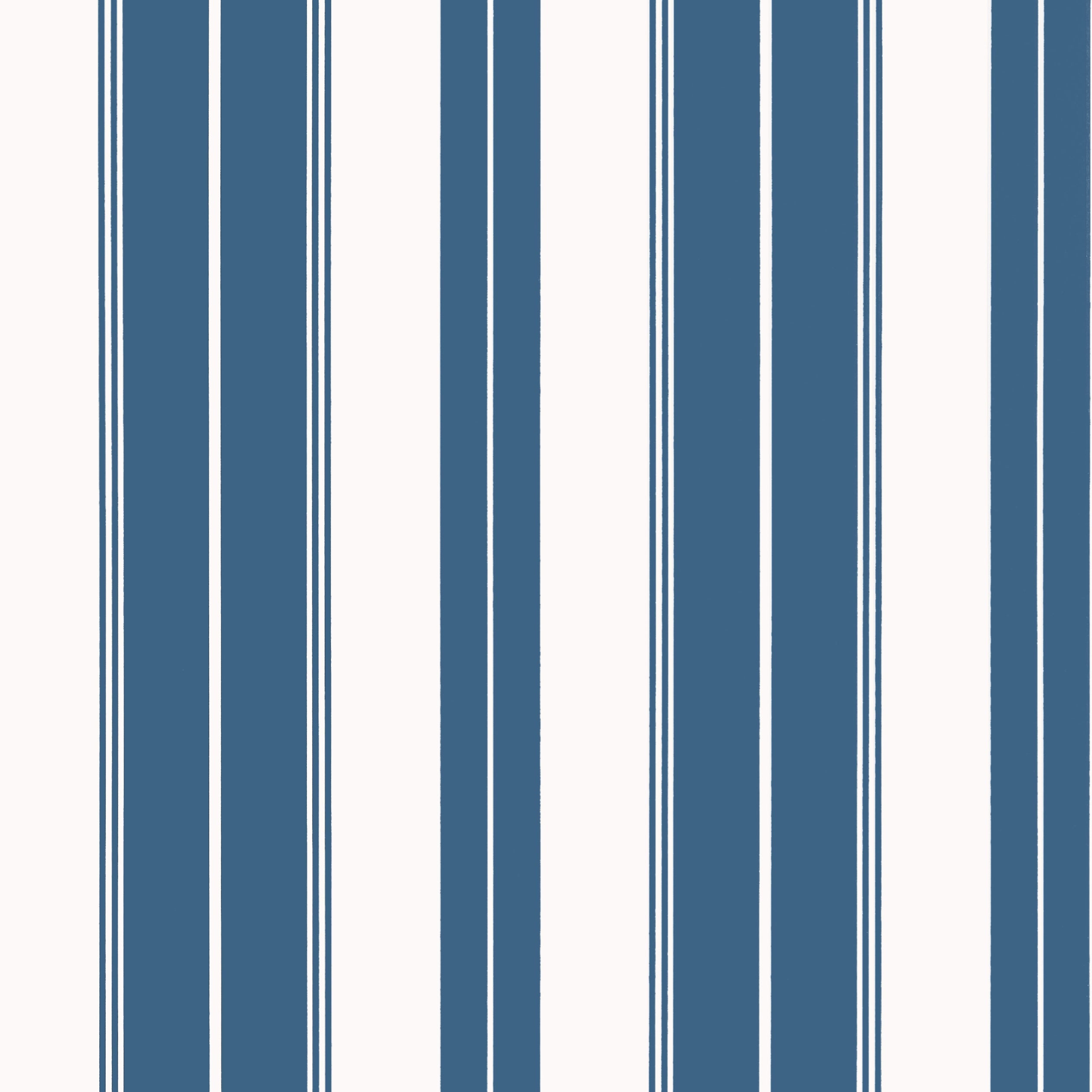 Norfolk Stripe fabric in navy color - pattern number T44047 - by Thibaut in the Stripes and Checks Resource collection