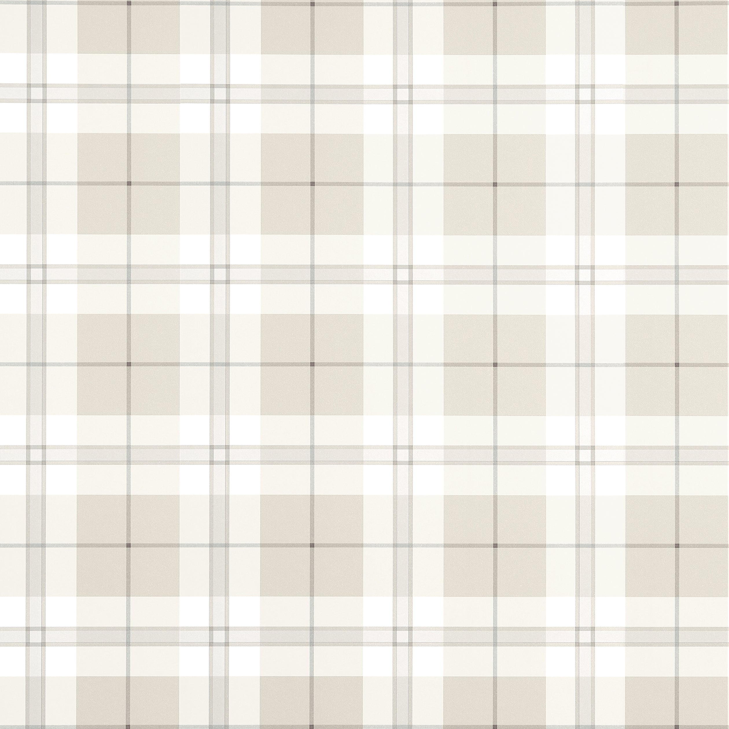 Douglas Plaid wallpaper in light beige color - pattern number T44072 - by Thibaut in the Stripes and Checks Resource collection
