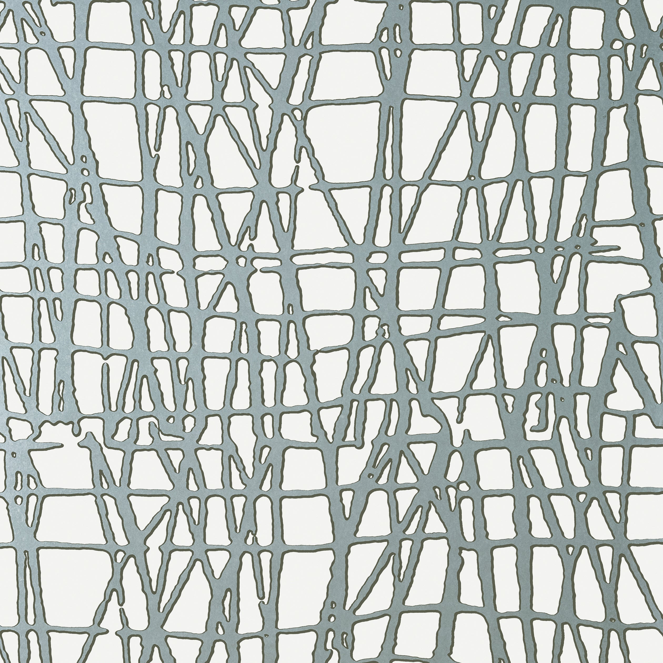 Mori wallpaper in metallic silver color - pattern number T449 - by Thibaut in the Modern Resource collection