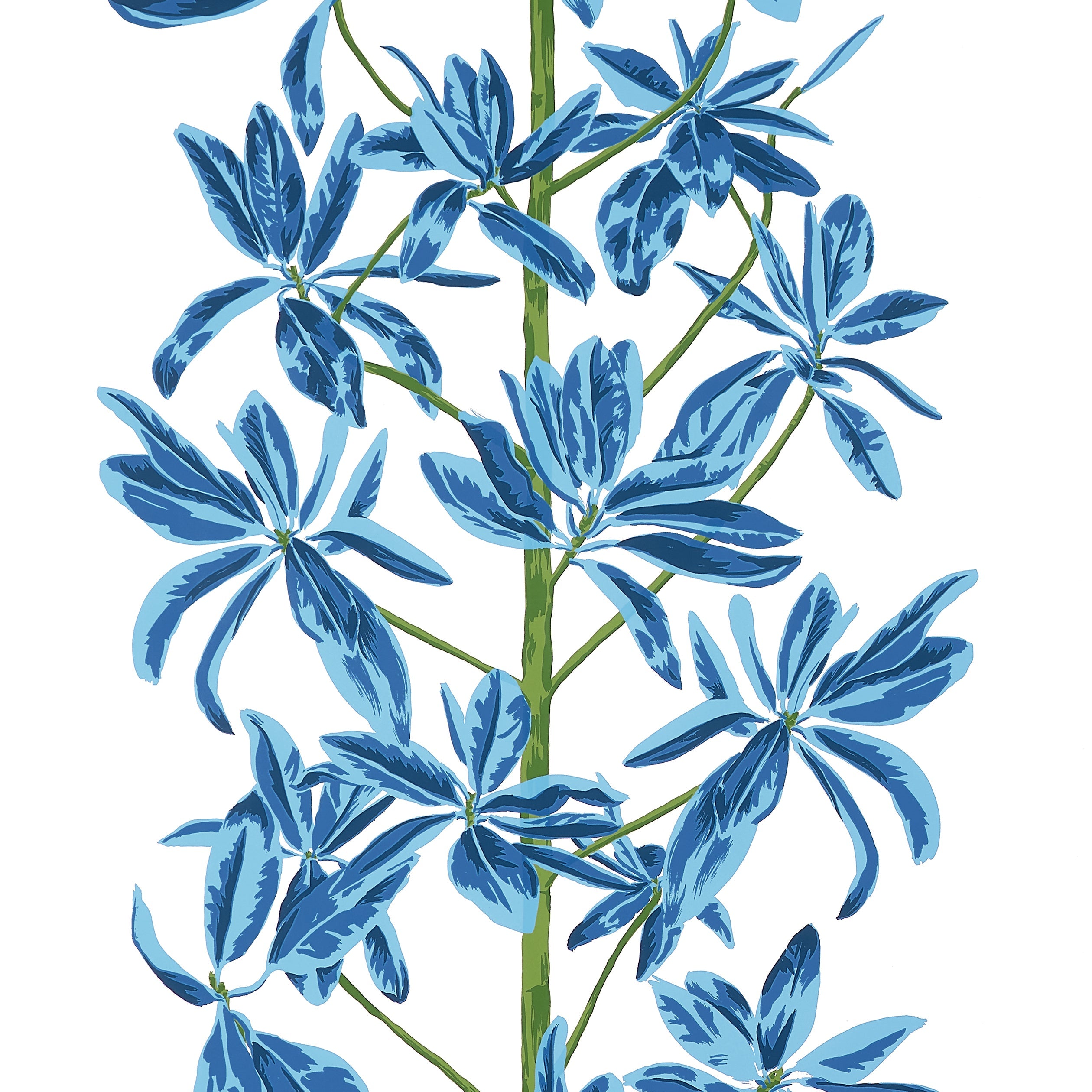Mangrove Tree wallpaper in blue and white color - pattern number T45032 - by Thibaut in the Wanderlust collection
