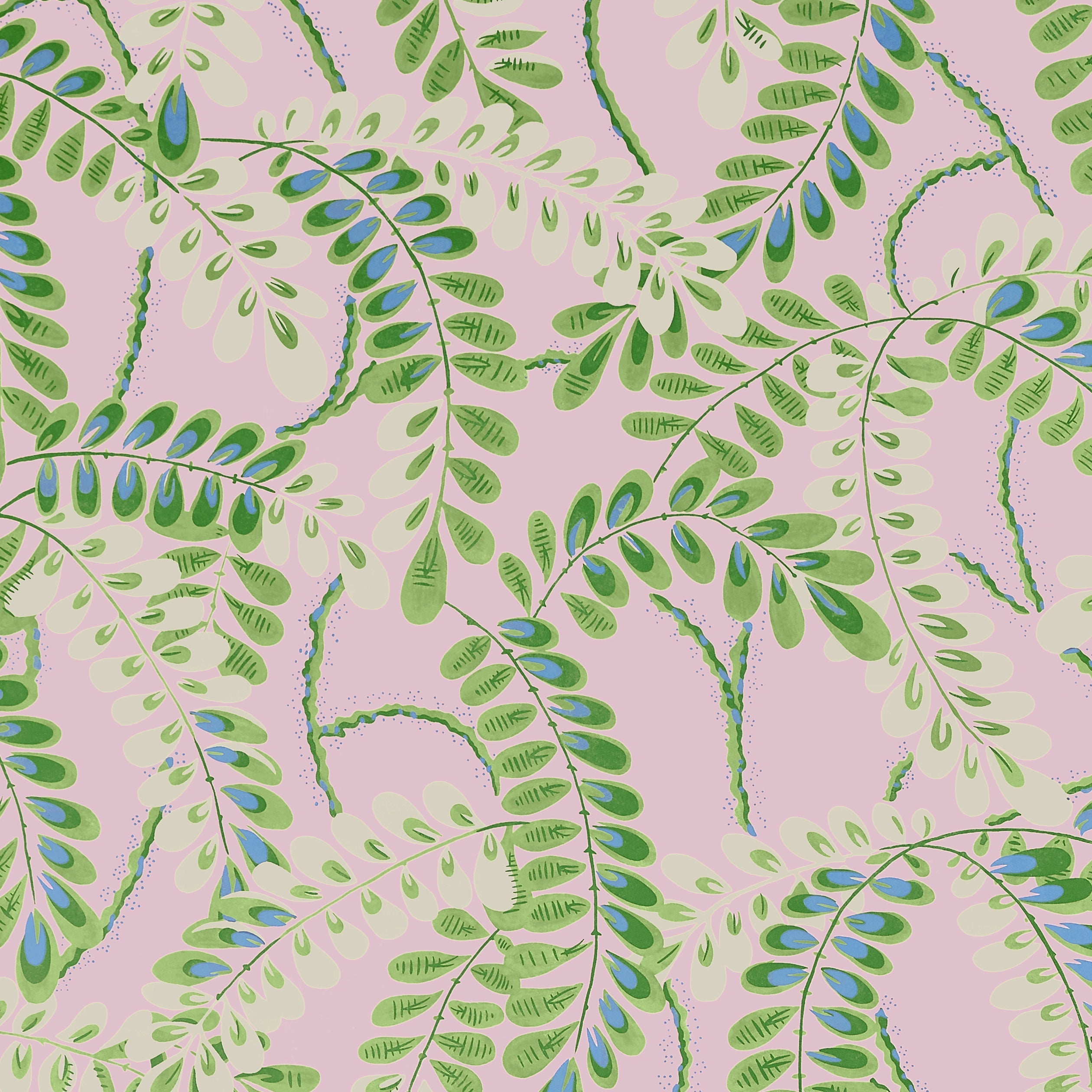 Augusta wallpaper in lavender color - pattern number T45037 - by Thibaut in the Wanderlust collection