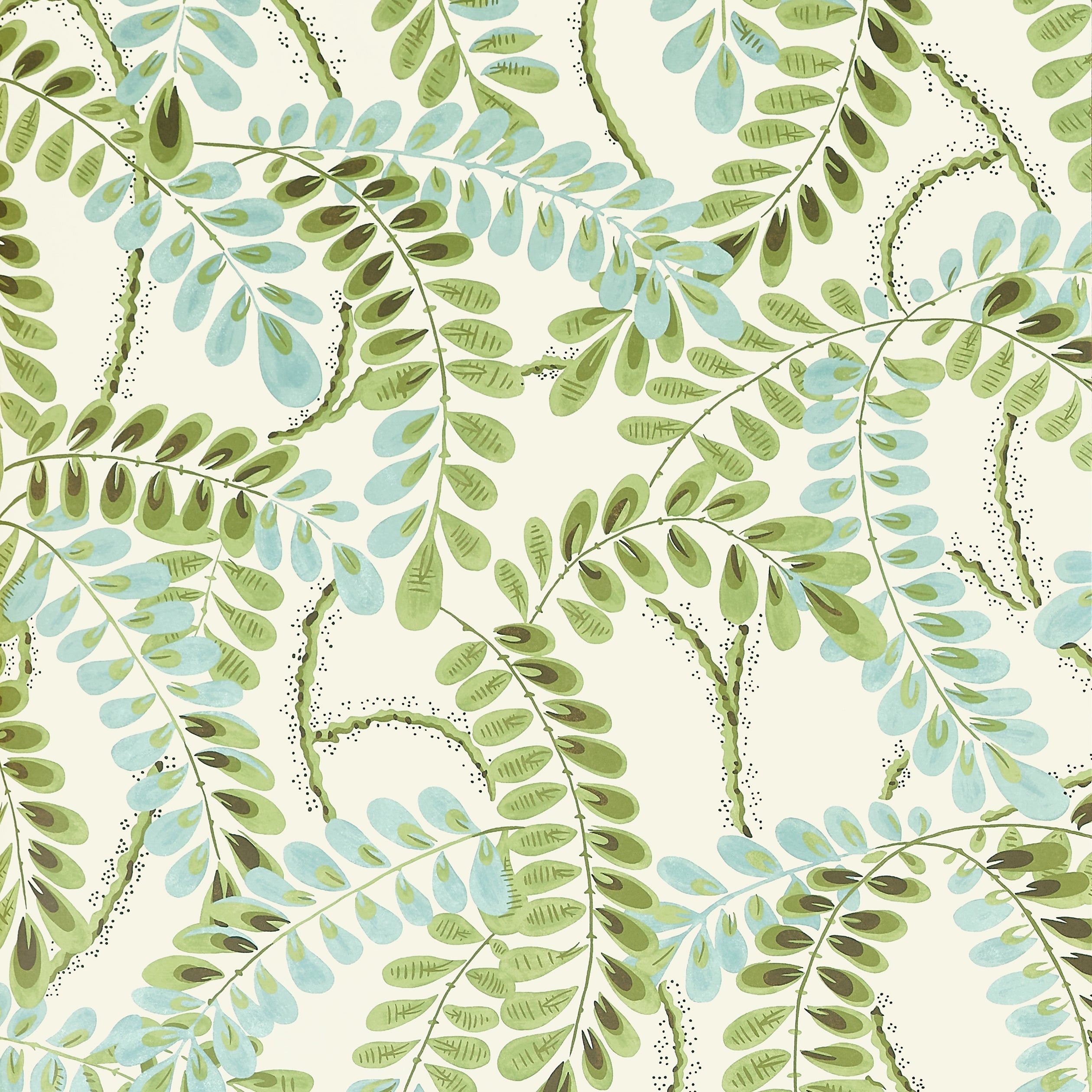 Augusta wallpaper in sage color - pattern number T45039 - by Thibaut in the Wanderlust collection