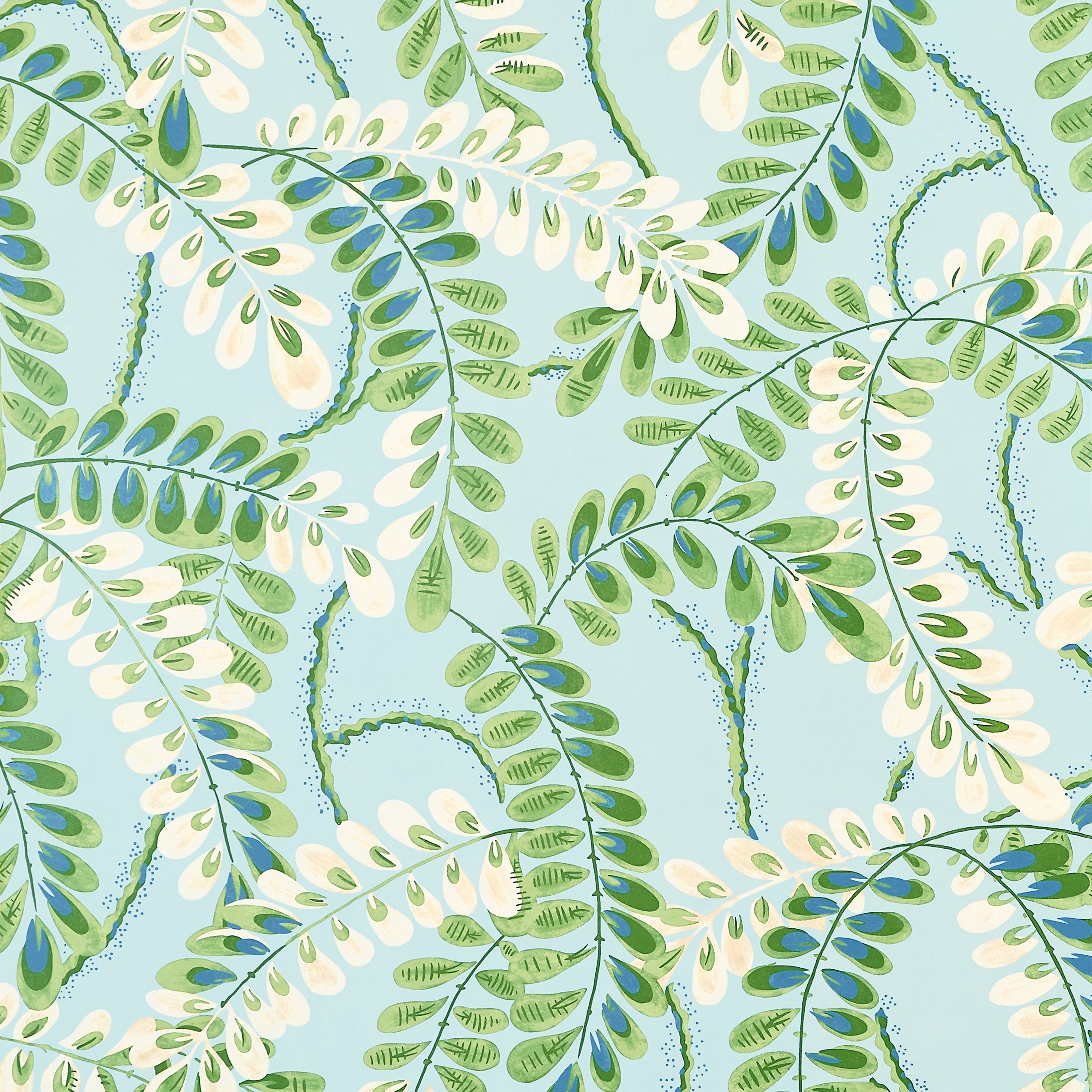 Augusta wallpaper in turquoise color - pattern number T45040 - by Thibaut in the Wanderlust collection