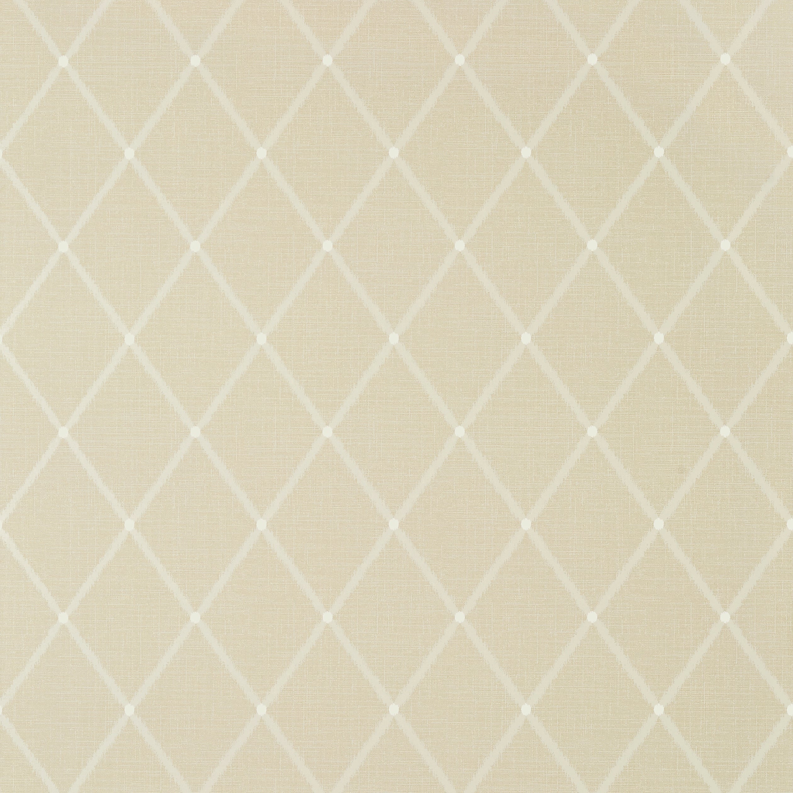 Pompton Trellis fabric in taupe color - pattern number T72638 - by Thibaut in the Chestnut Hill collection