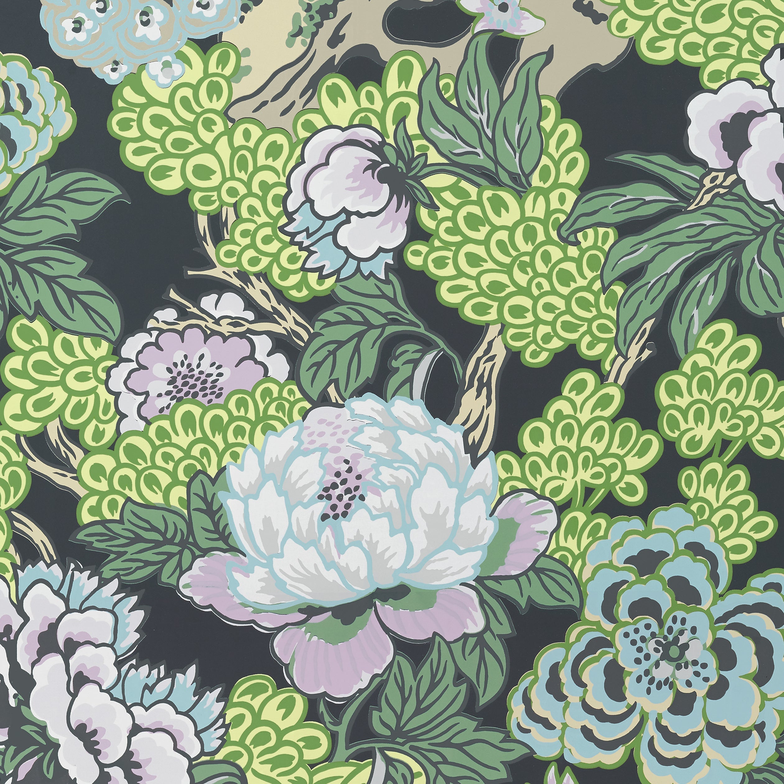 Honshu fabric in grey color - pattern number T75484 - by Thibaut in the Dynasty collection