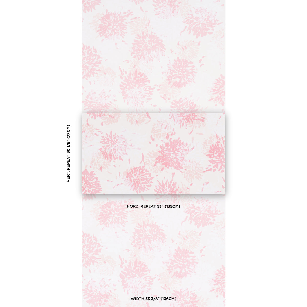 Chrysanthemum By Tillett Wallpaper in pinky color - pattern number TL800002 - by Schumacher in the Tillett collection