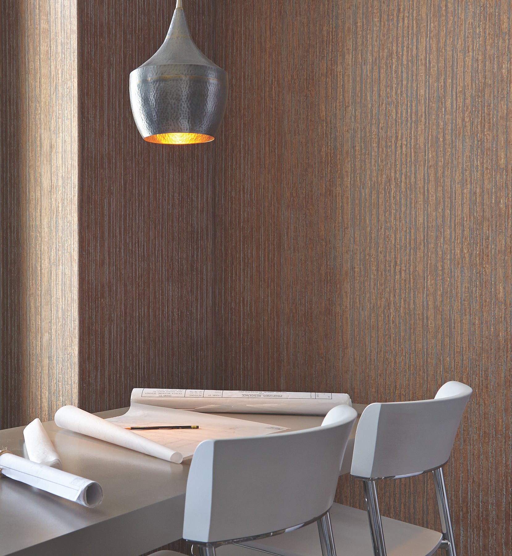 Precious Metal Wallpaper in copper color - pattern number UW1026N - by York in the Atmosphere Digest collection