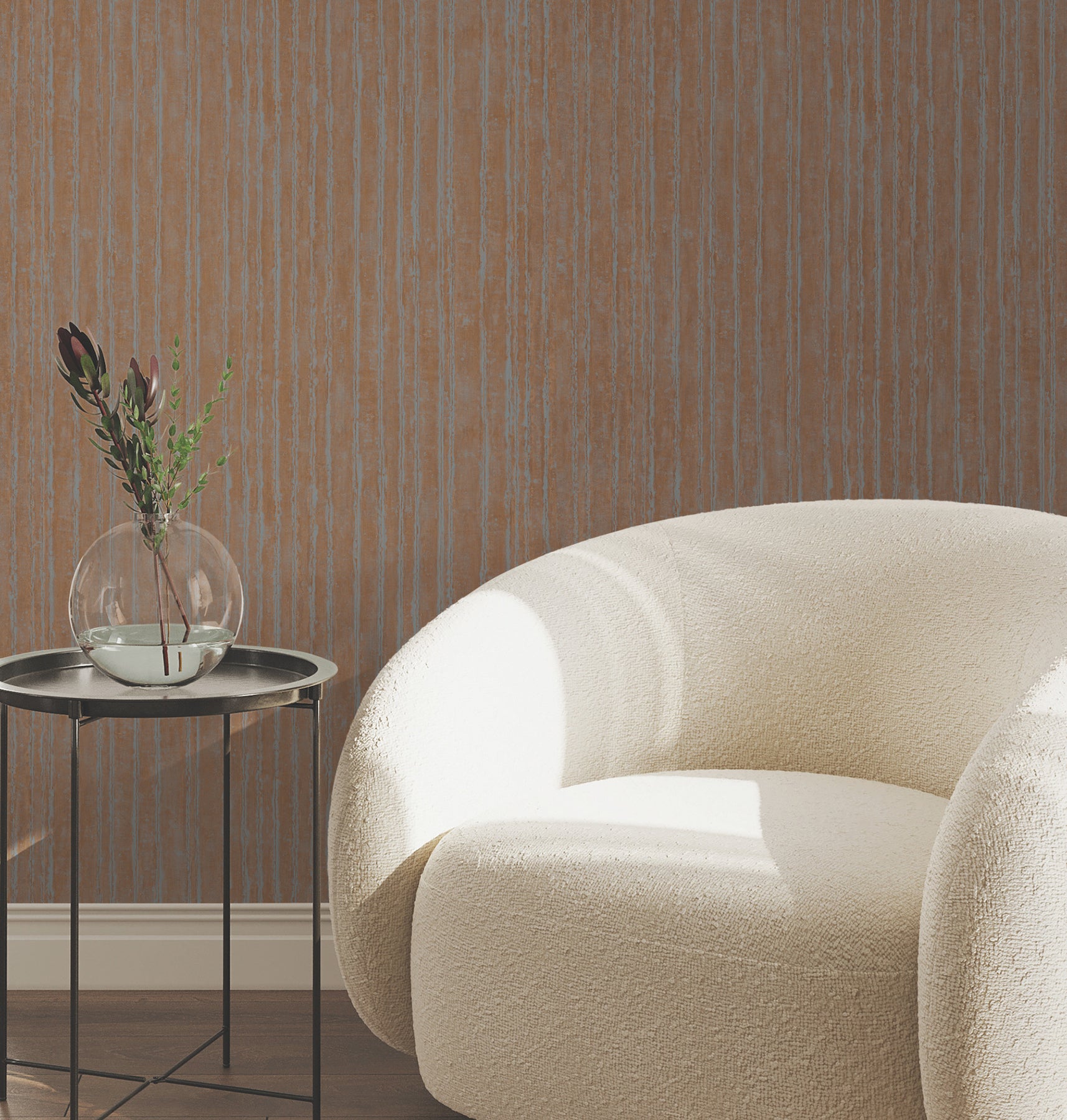 Precious Metal Wallpaper in copper color - pattern number UW1026N - by York in the Atmosphere Digest collection