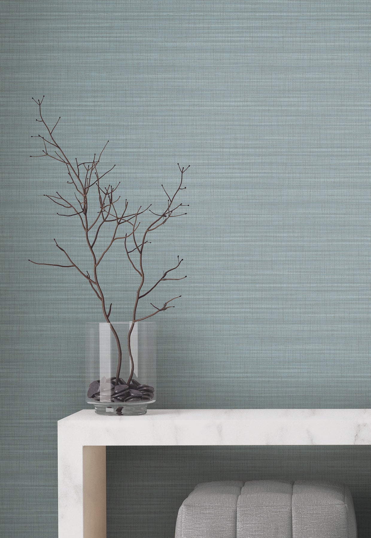 Down To Earth Wallpaper in aquamarine color - pattern number UW1040N - by York in the Atmosphere Digest collection