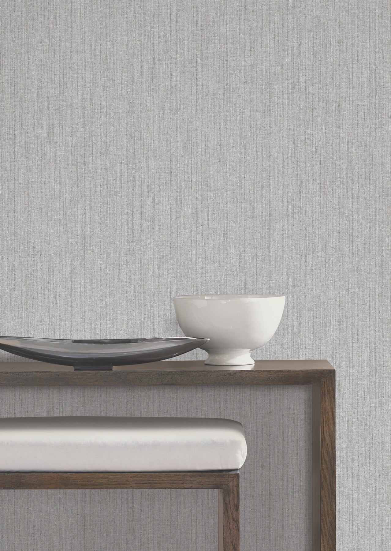 Silk Spun Wallpaper in light grey color - pattern number UW1057N - by York in the Atmosphere Digest collection