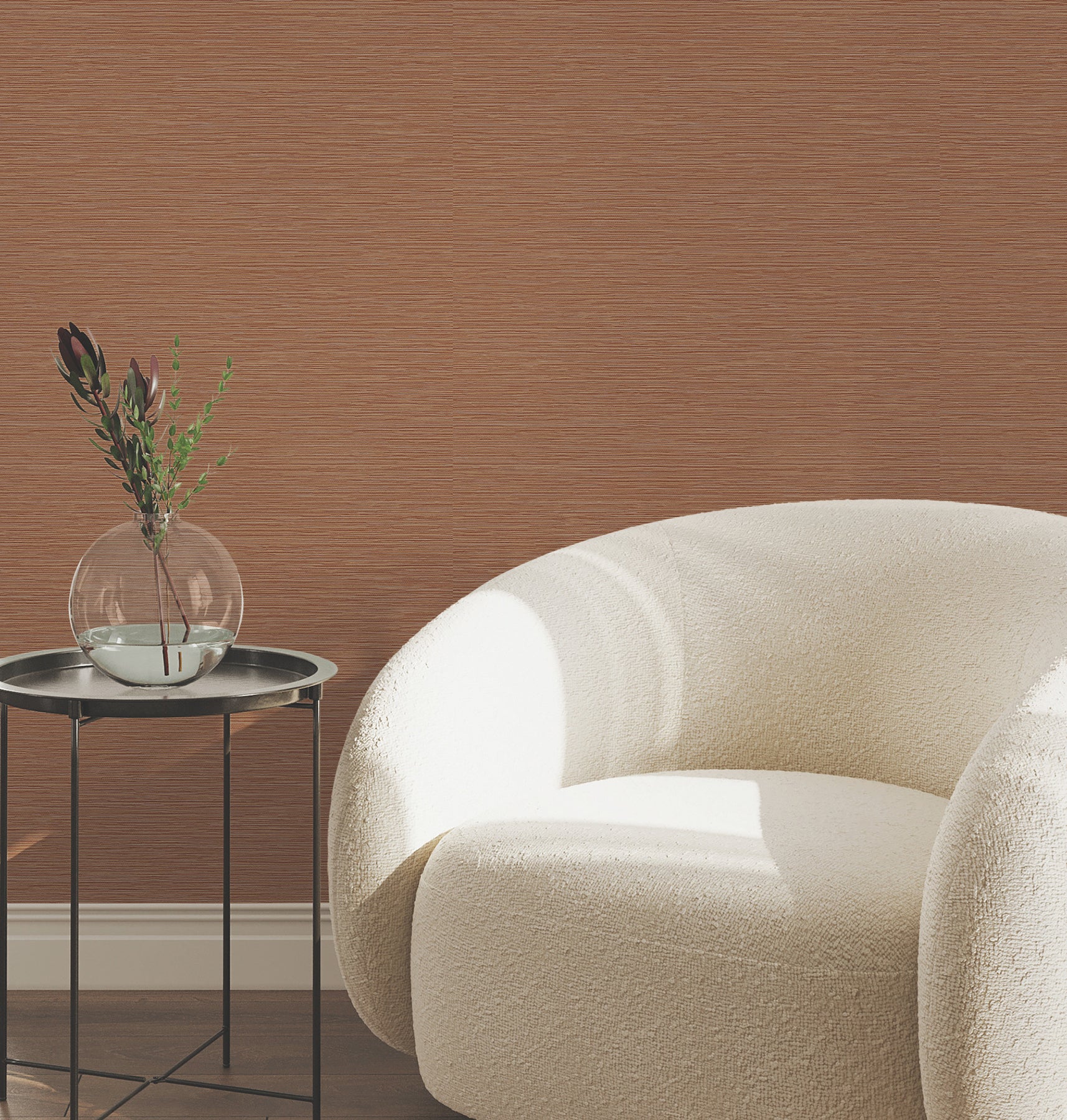 Oasis Wallpaper in rust color - pattern number UW1076N - by York in the Atmosphere Digest collection