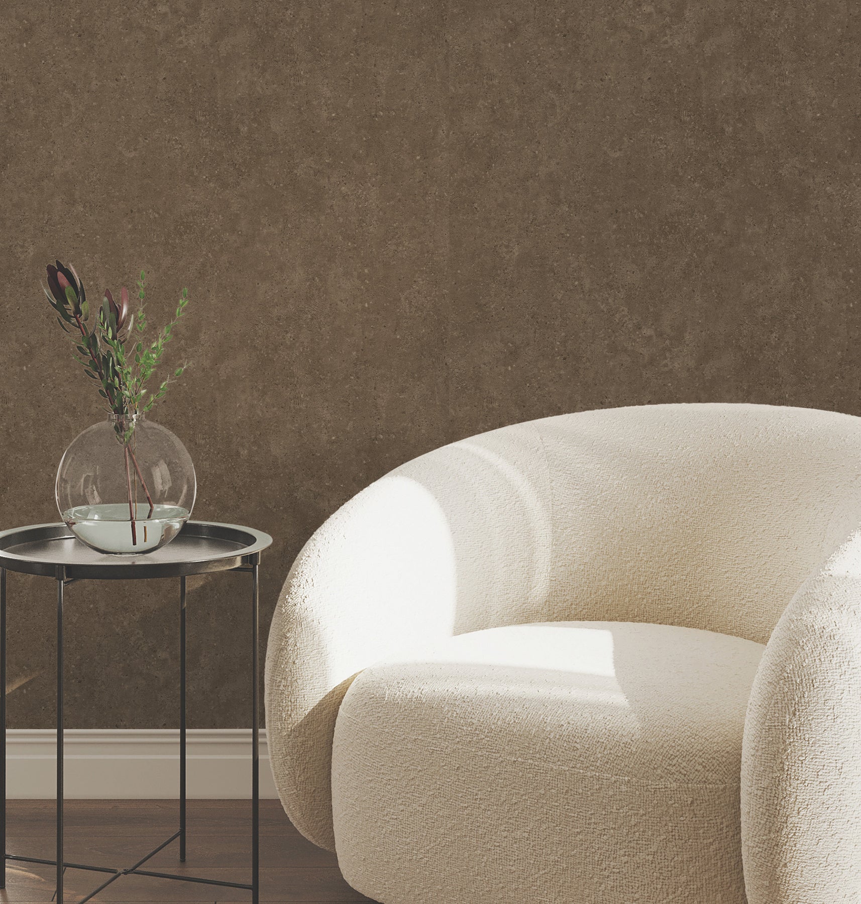 Artisan Stone Wallpaper in coffee color - pattern number UW1082N - by York in the Atmosphere Digest collection