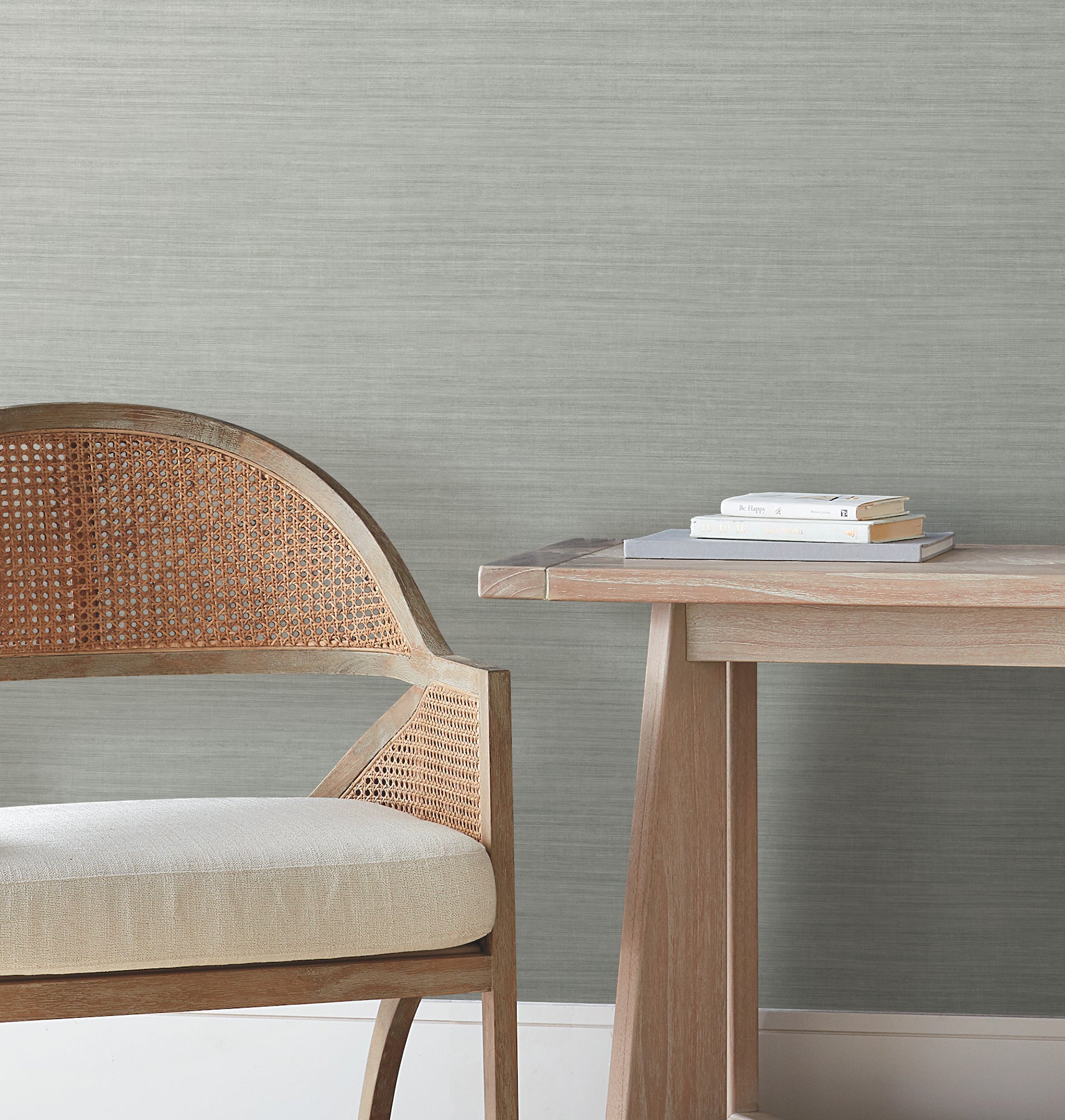 Silk Essence Wallpaper in light green color - pattern number UW1105N - by York in the Atmosphere Digest collection