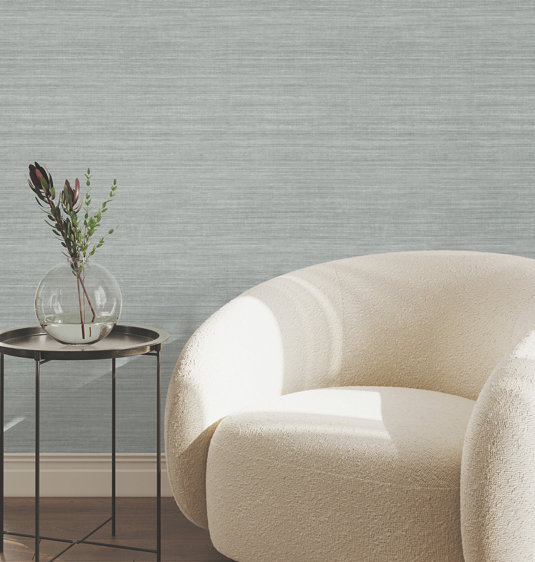 Silk Essence Wallpaper in slate color - pattern number UW1106N - by York in the Atmosphere Digest collection