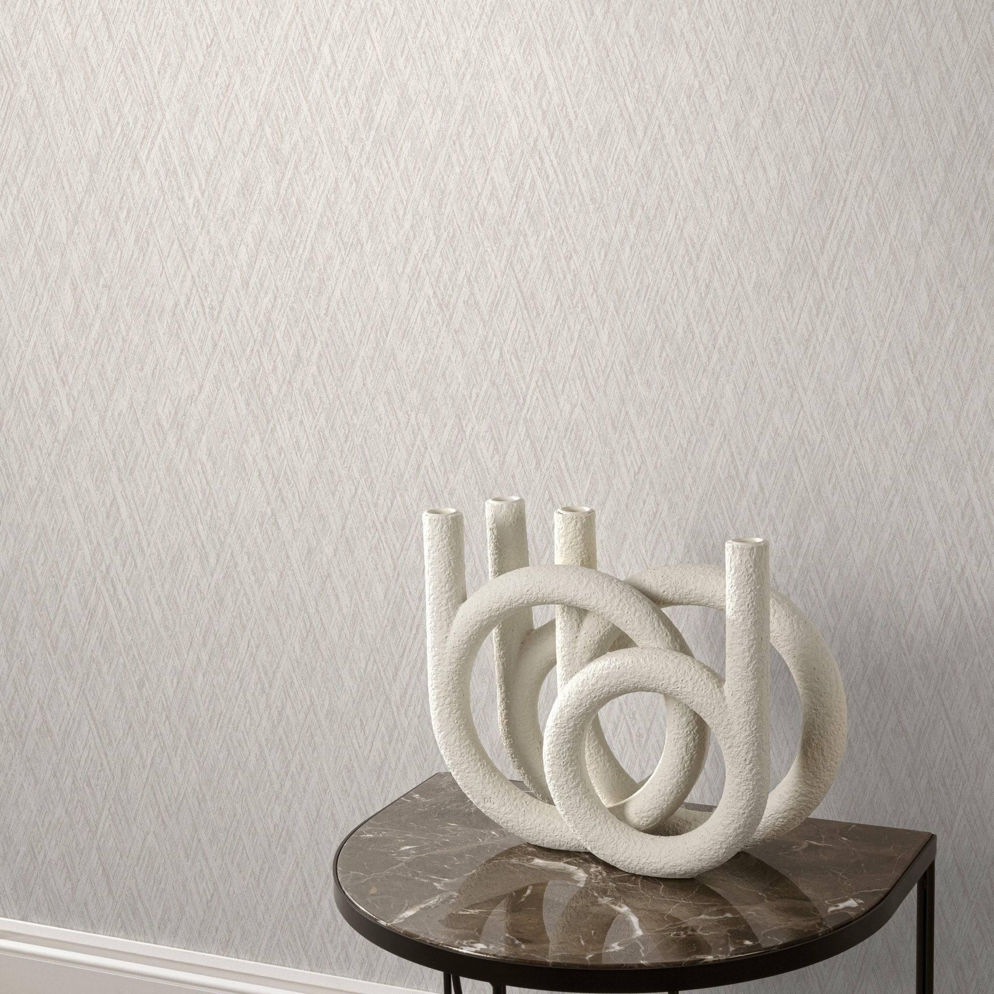 Faux Unis Geometric Wallpaper in beige color - pattern number VE1002 - by Grandeco in the Very collection