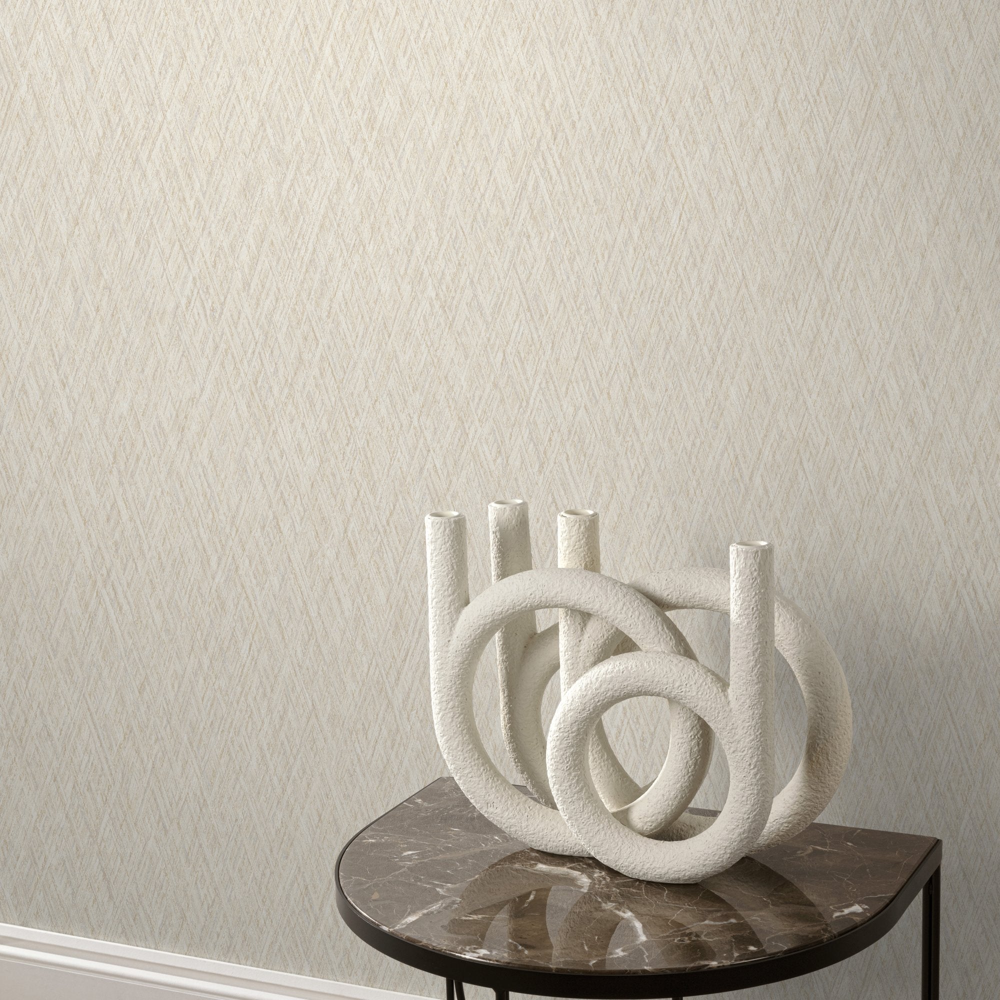 Faux Unis Geometric Wallpaper in beige color - pattern number VE1003 - by Grandeco in the Very collection