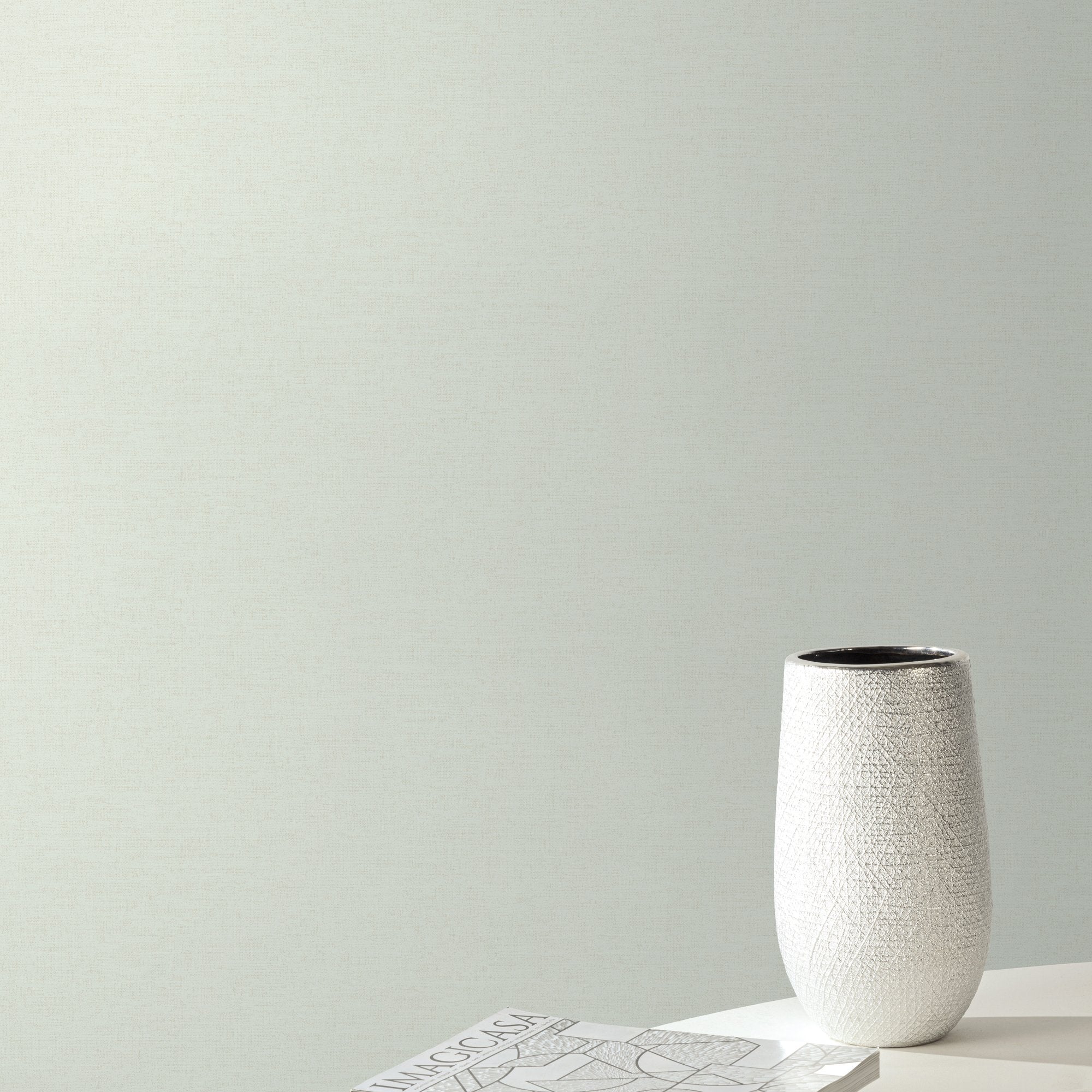Textile Plain Wallpaper in blue color - pattern number VE1112 - by Grandeco in the Very collection