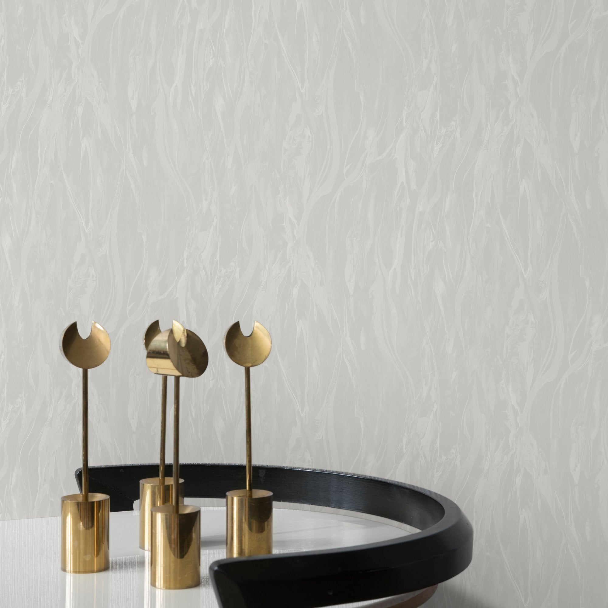 Marble Plain Wallpaper in grey color - pattern number VE1305 - by Grandeco in the Very collection
