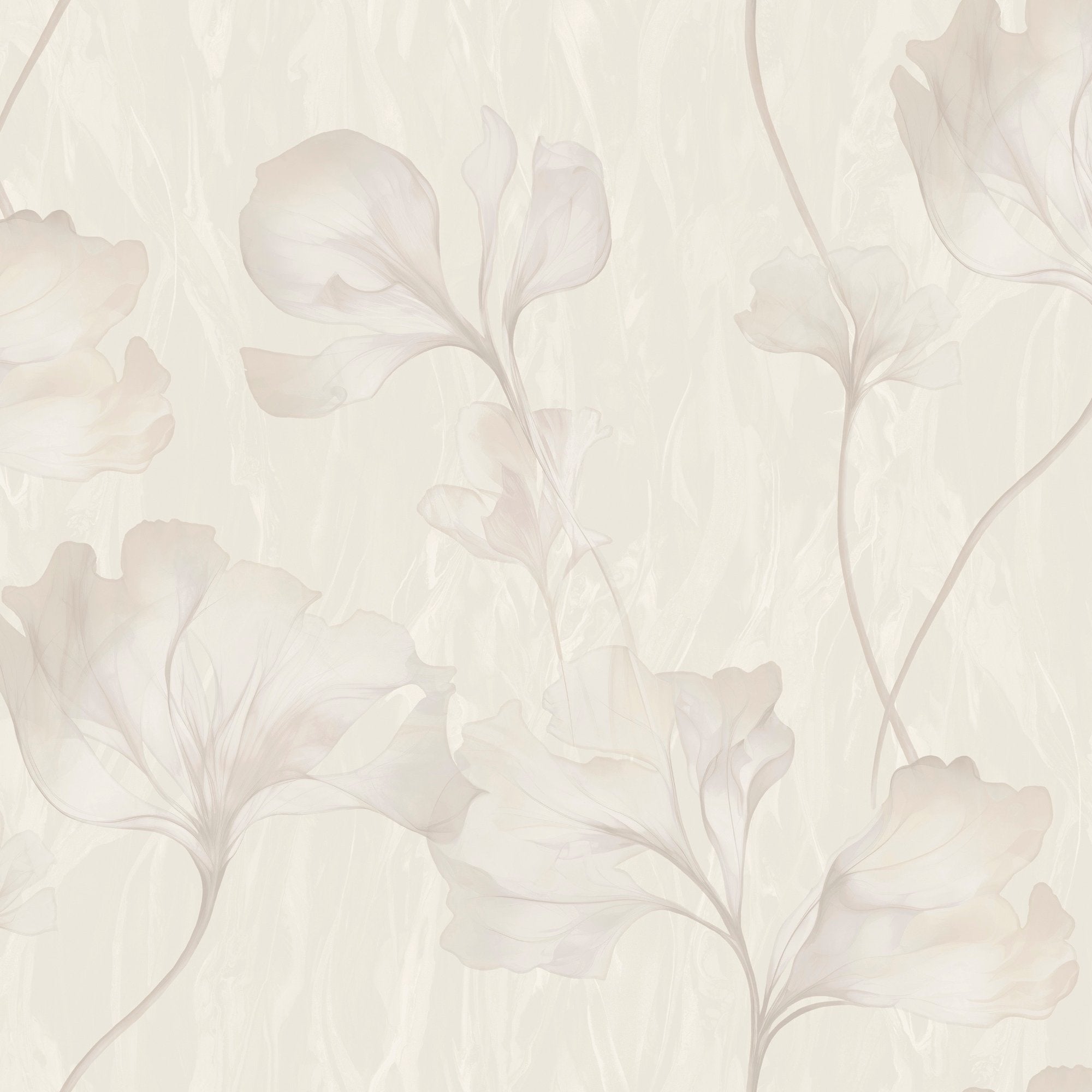 Classical Floral All-over Wallpaper in cream color - pattern number VE3308 - by Grandeco in the Very collection